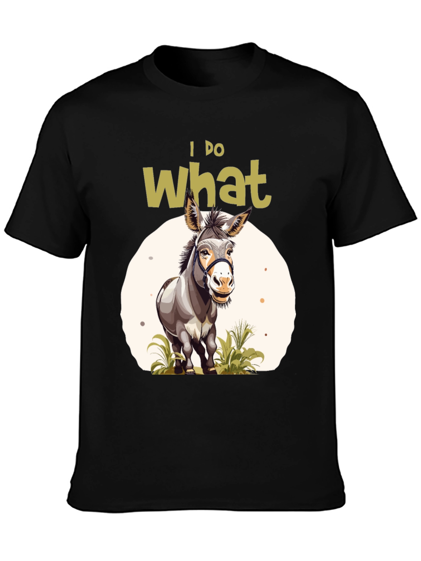 Black I DO What I Want Donkey T-Shirt view 3