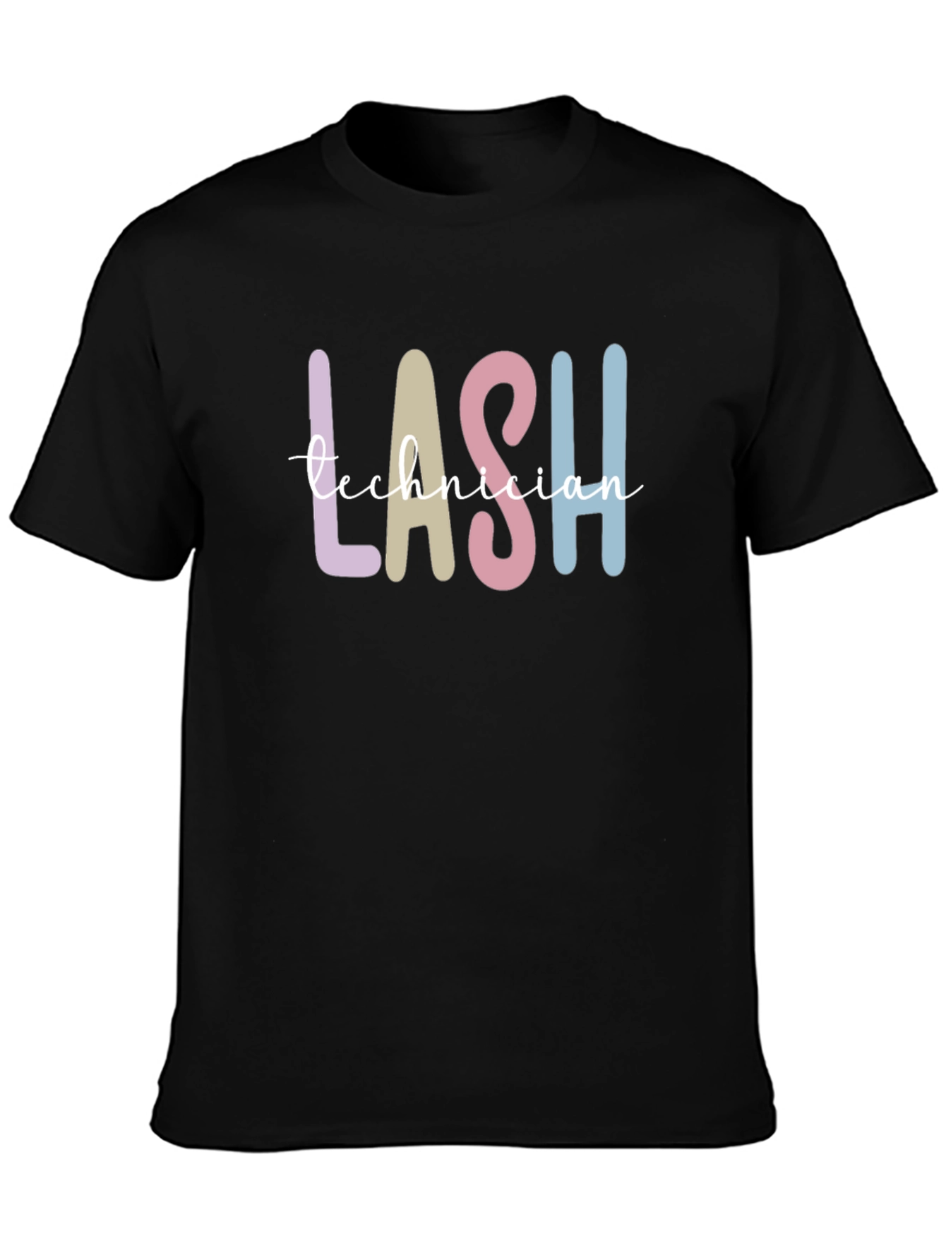 Black Lash Technician Graphic T-Shirt - Stylish Eyelash Extension Tee view 3