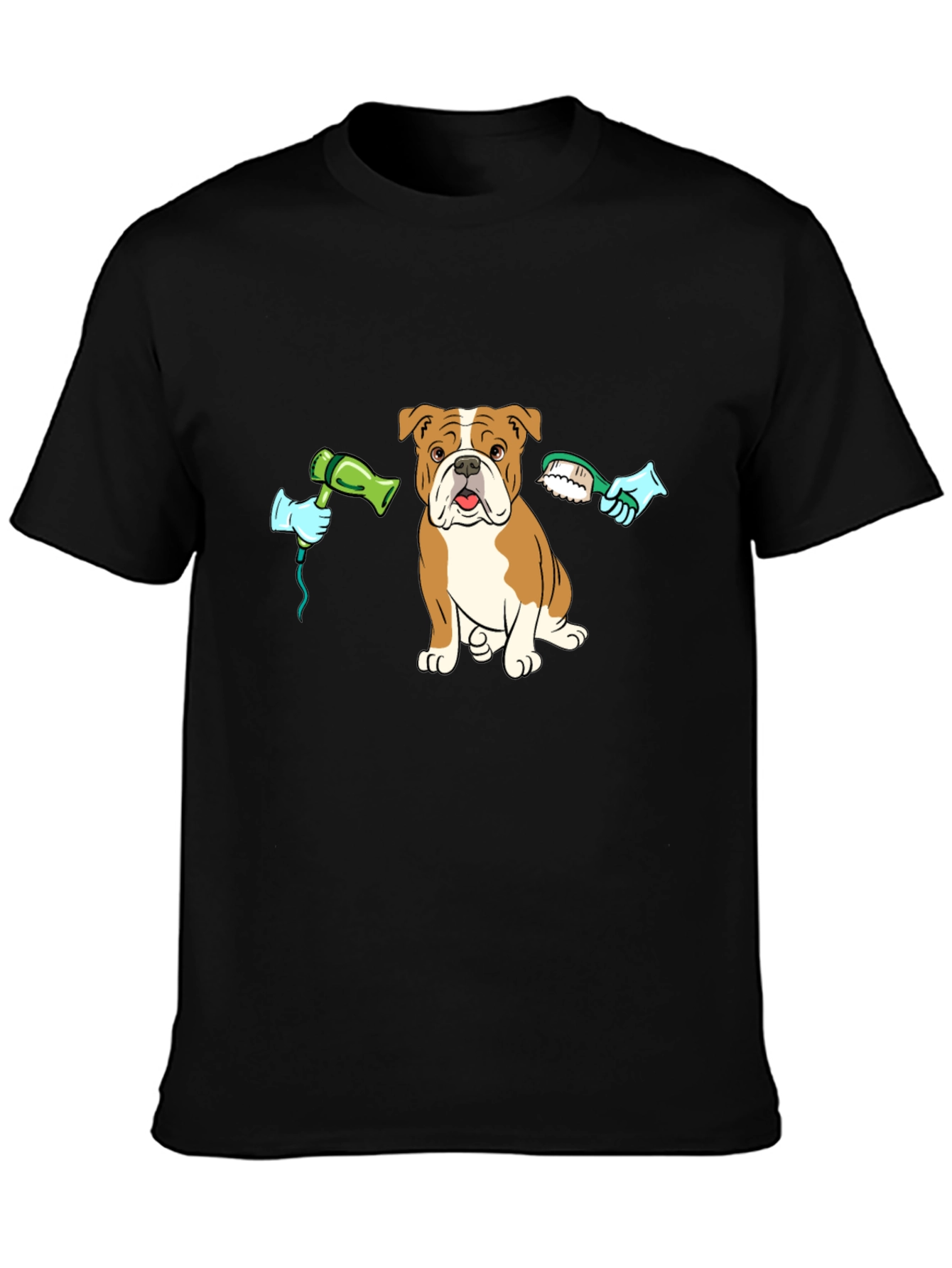 Black Dog Grooming T-Shirt view 3