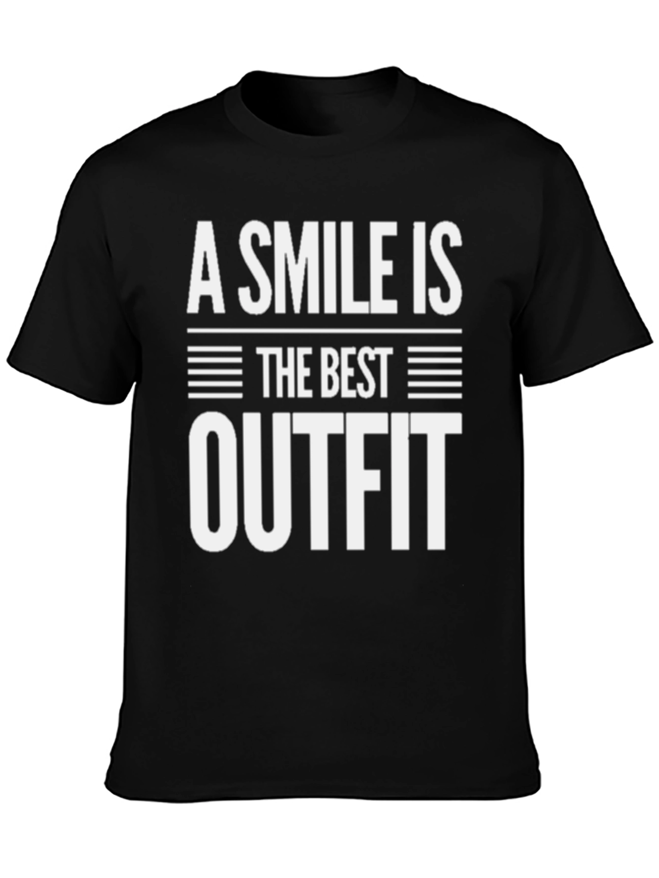 Black Smile is the Best Outfit Black T-Shirt view 3