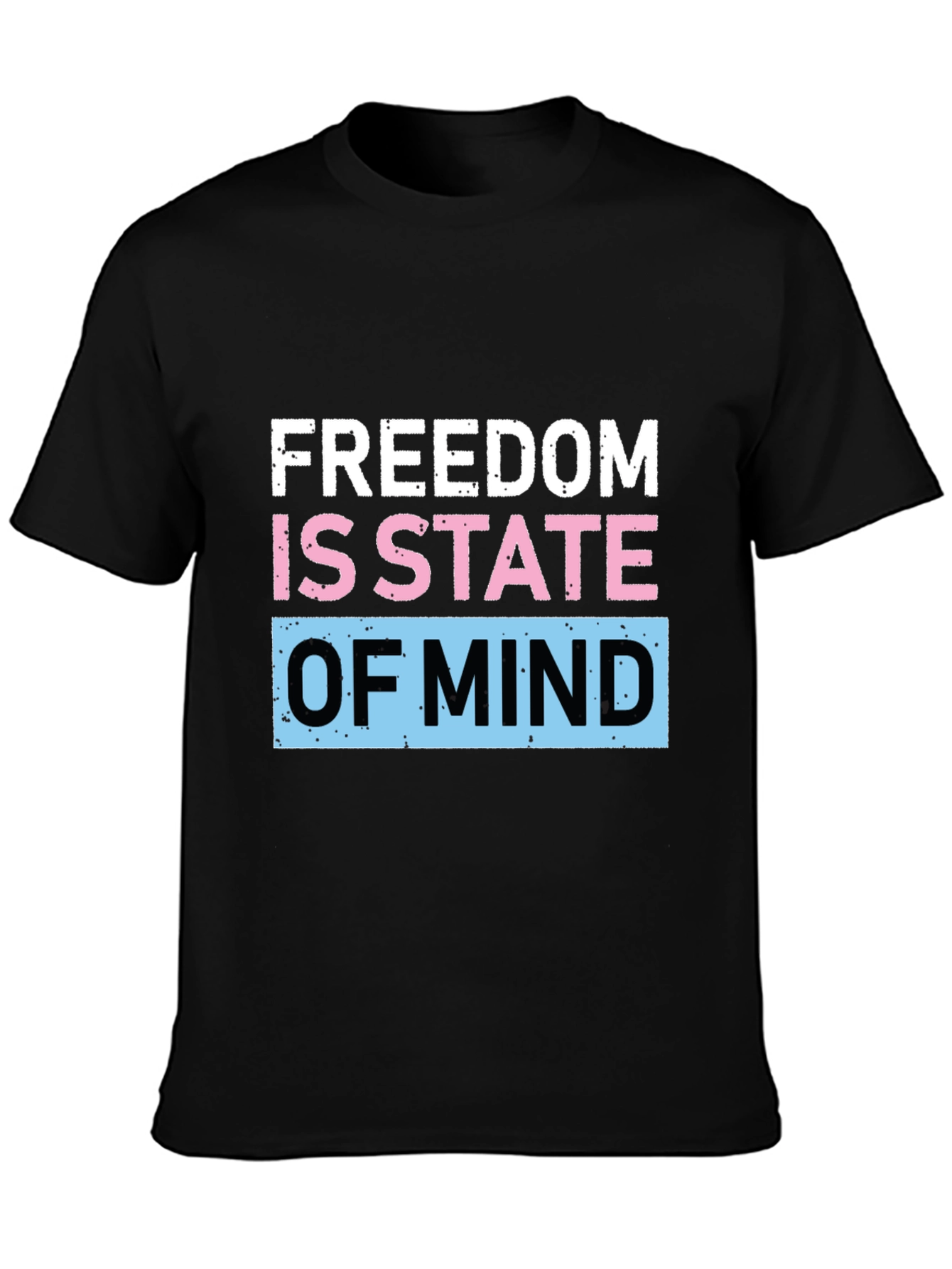 Black Freedom State of Mind Graphic T-Shirt view 3