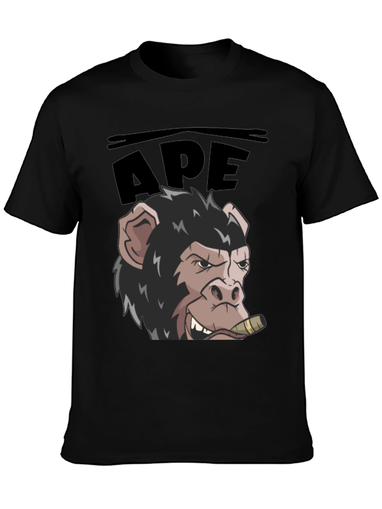 Black Ape Graphic T-Shirt - Cool Cartoon Design view 3