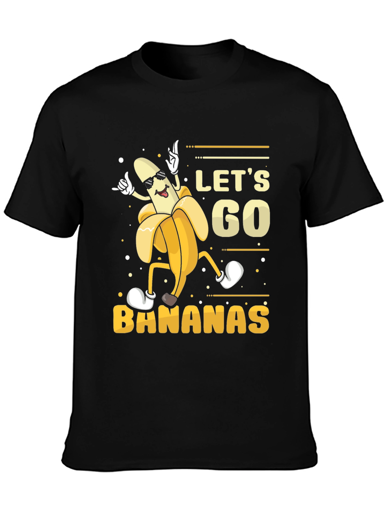 Black Let's Go Bananas! Graphic Tee view 3