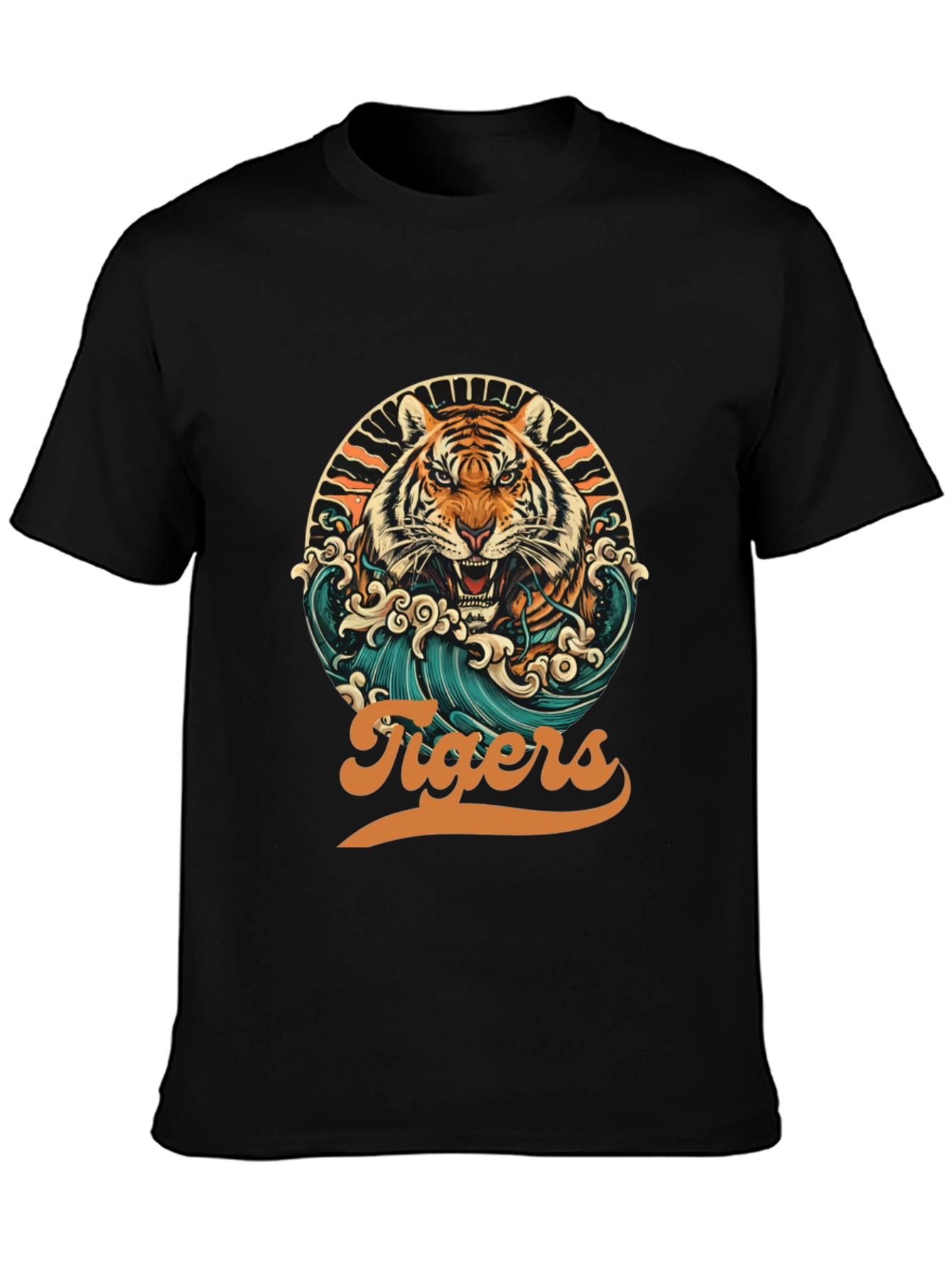 Black Tigers Graphic T-Shirt - Retro Design view 3