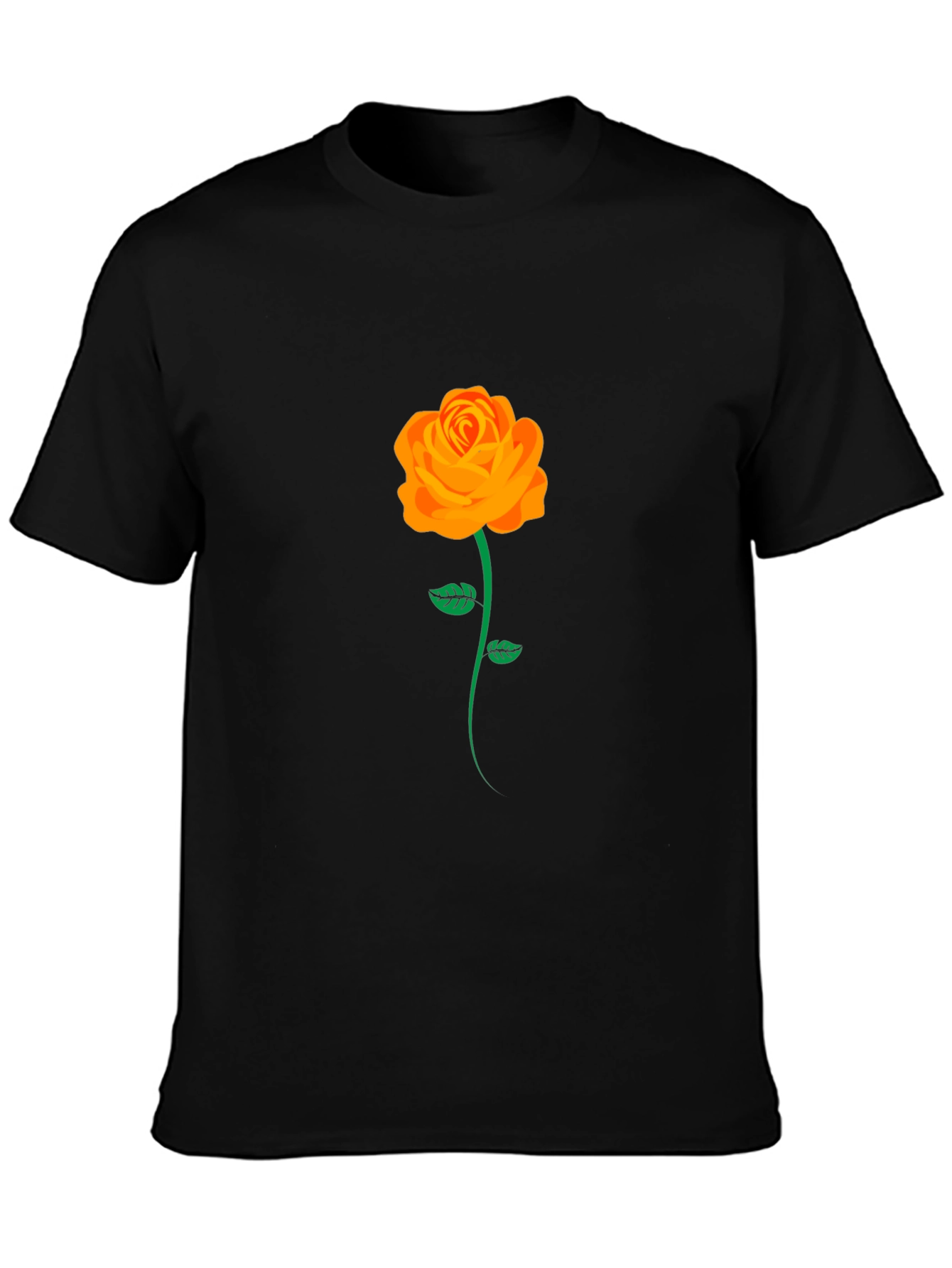 Black Rose Graphic Black T-Shirt view 3