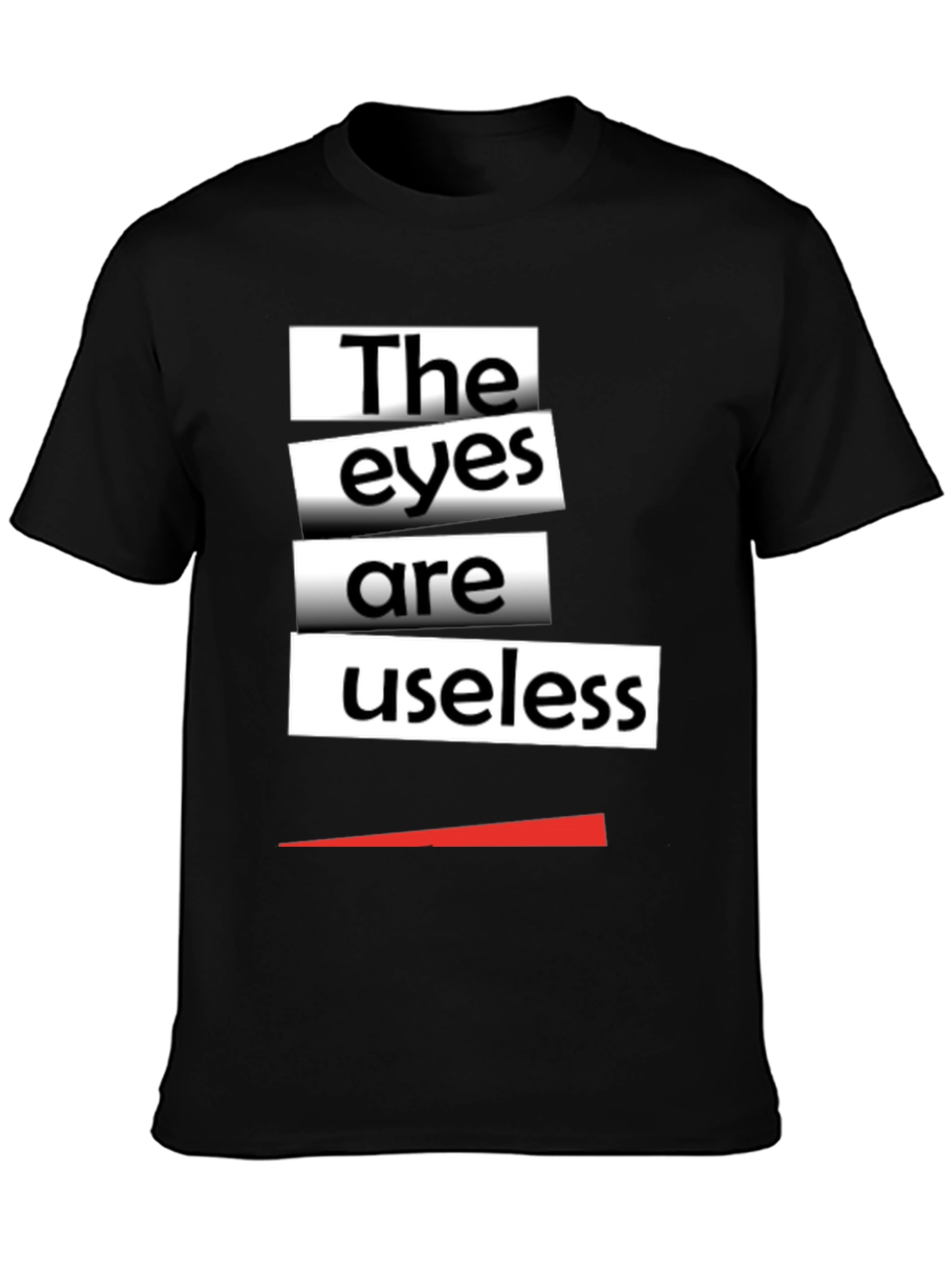 Black The Eyes Are Useless Graphic Tee - Black view 3