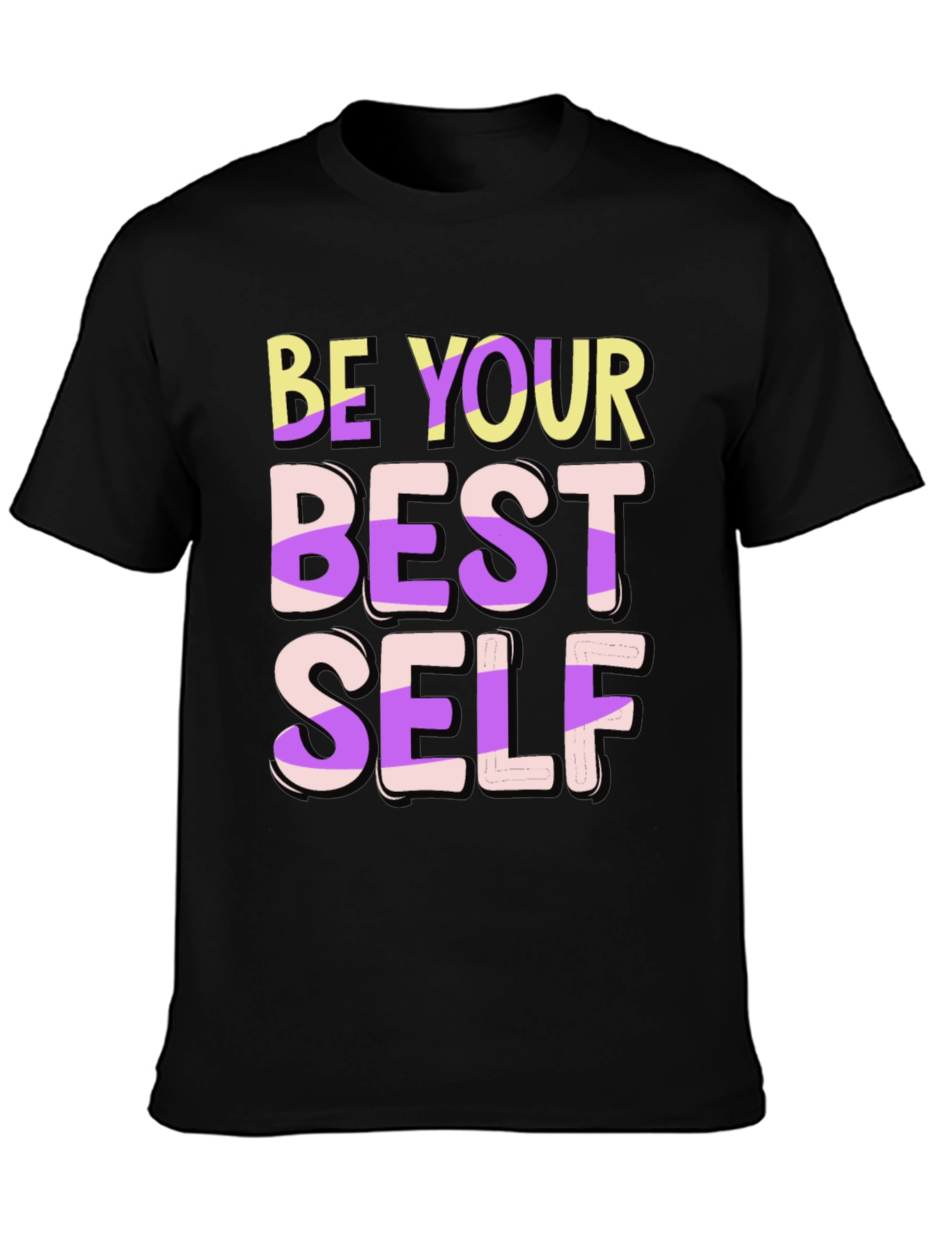 Black Be Your Best Self T-Shirt view 3