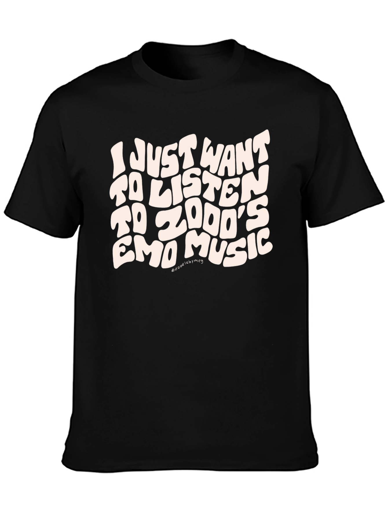 Black Zood's Emo Music Tee - Unique Graphic Print view 3