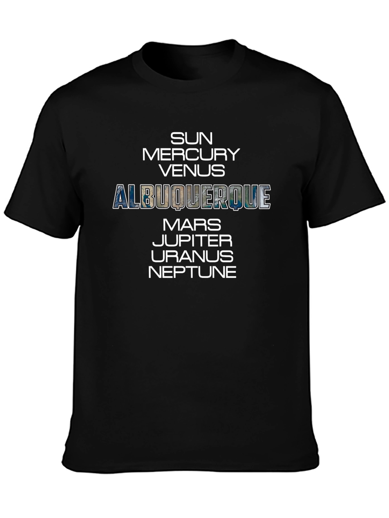 Albuquerque Planets Black Graphic Tee - 3