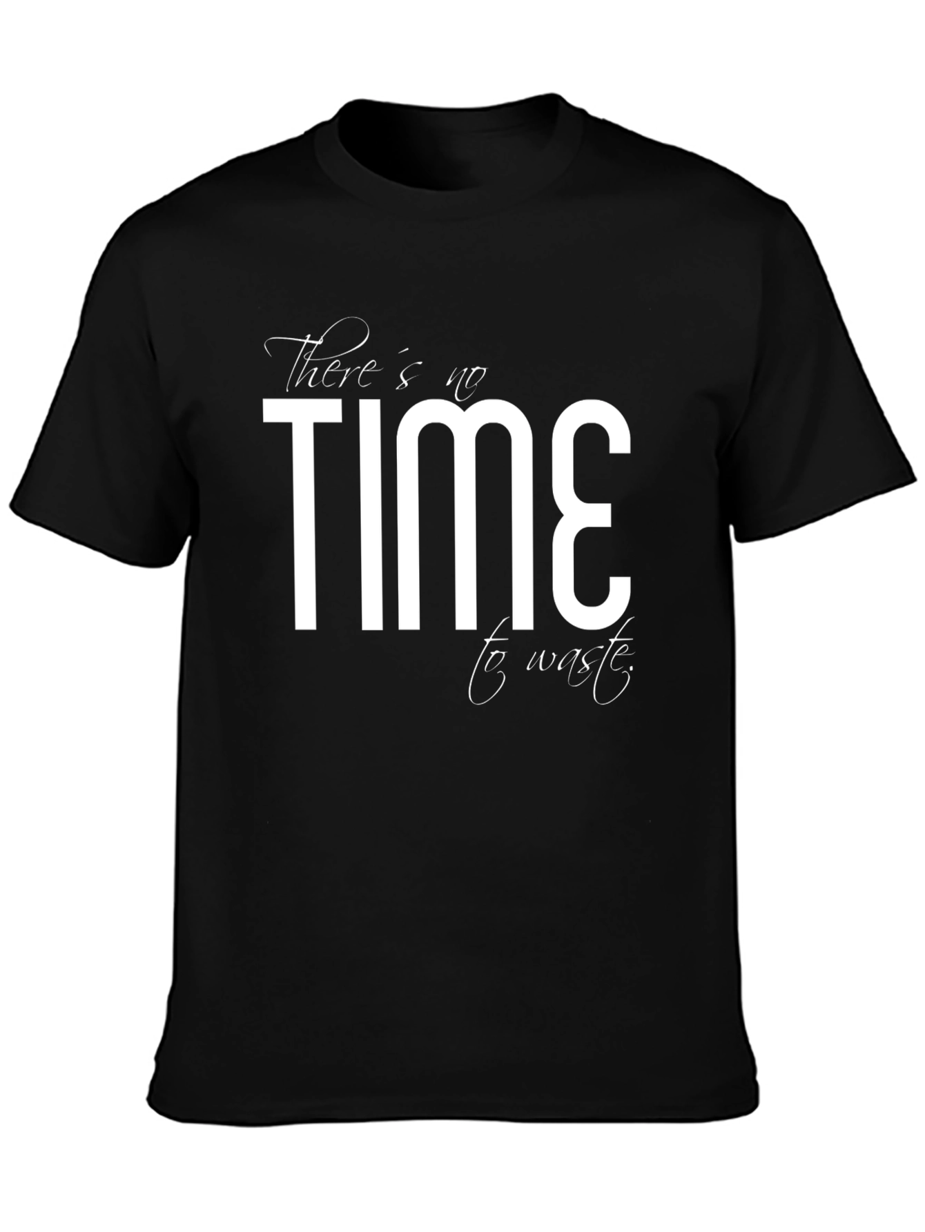 Black Time to Waste Graphic Print Tee view 3