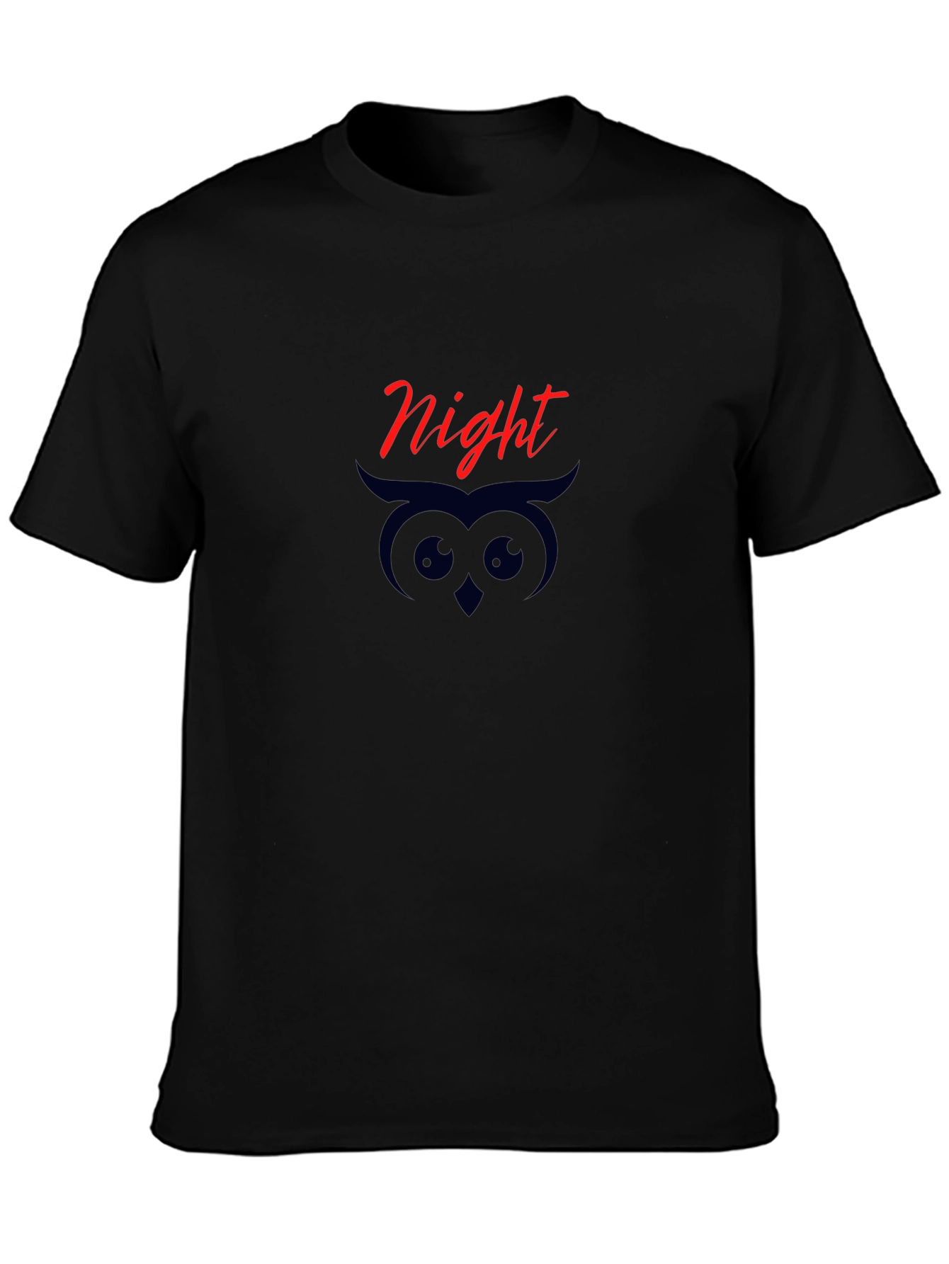Black Night Owl Graphic Tee - Black view 3