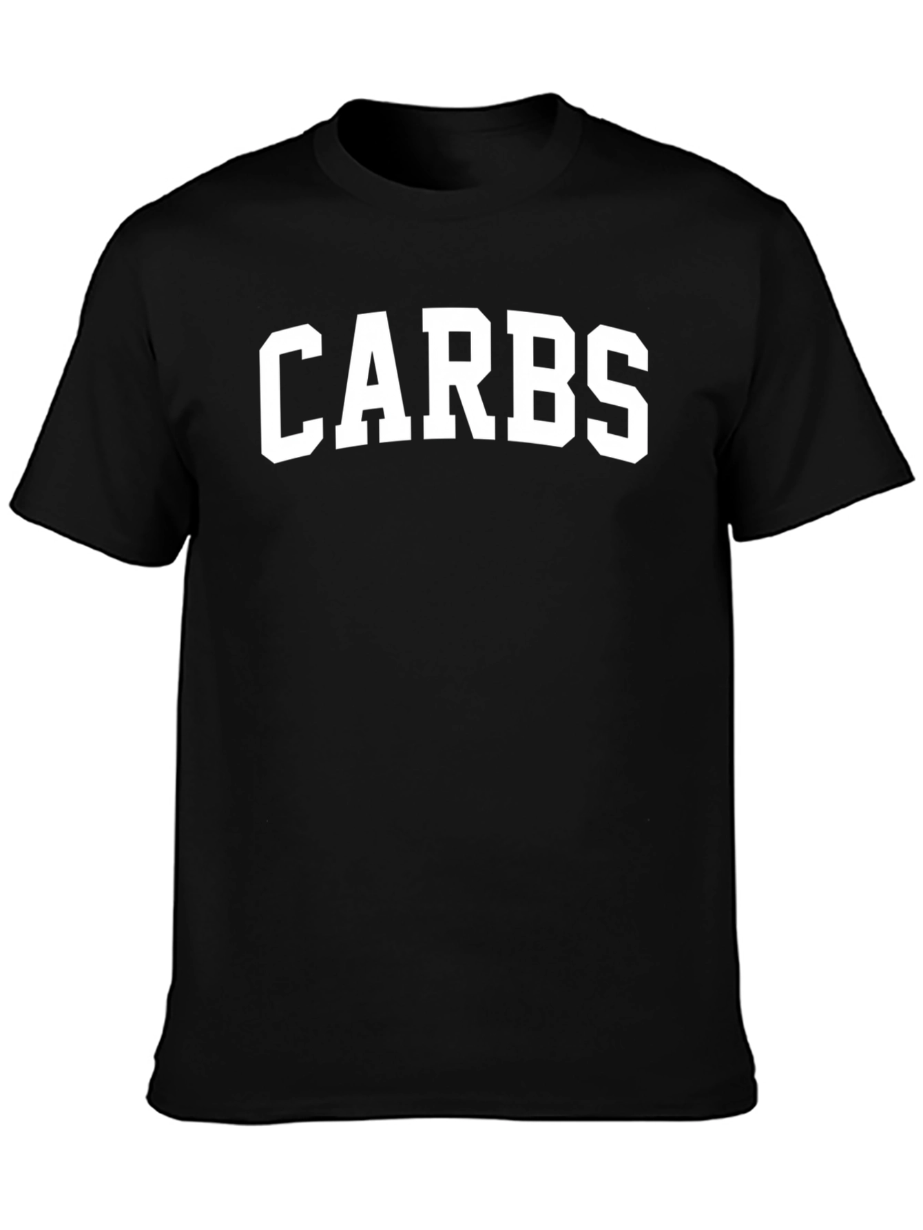 Black CARBS Graphic Tee - Black Cotton T-Shirt view 3