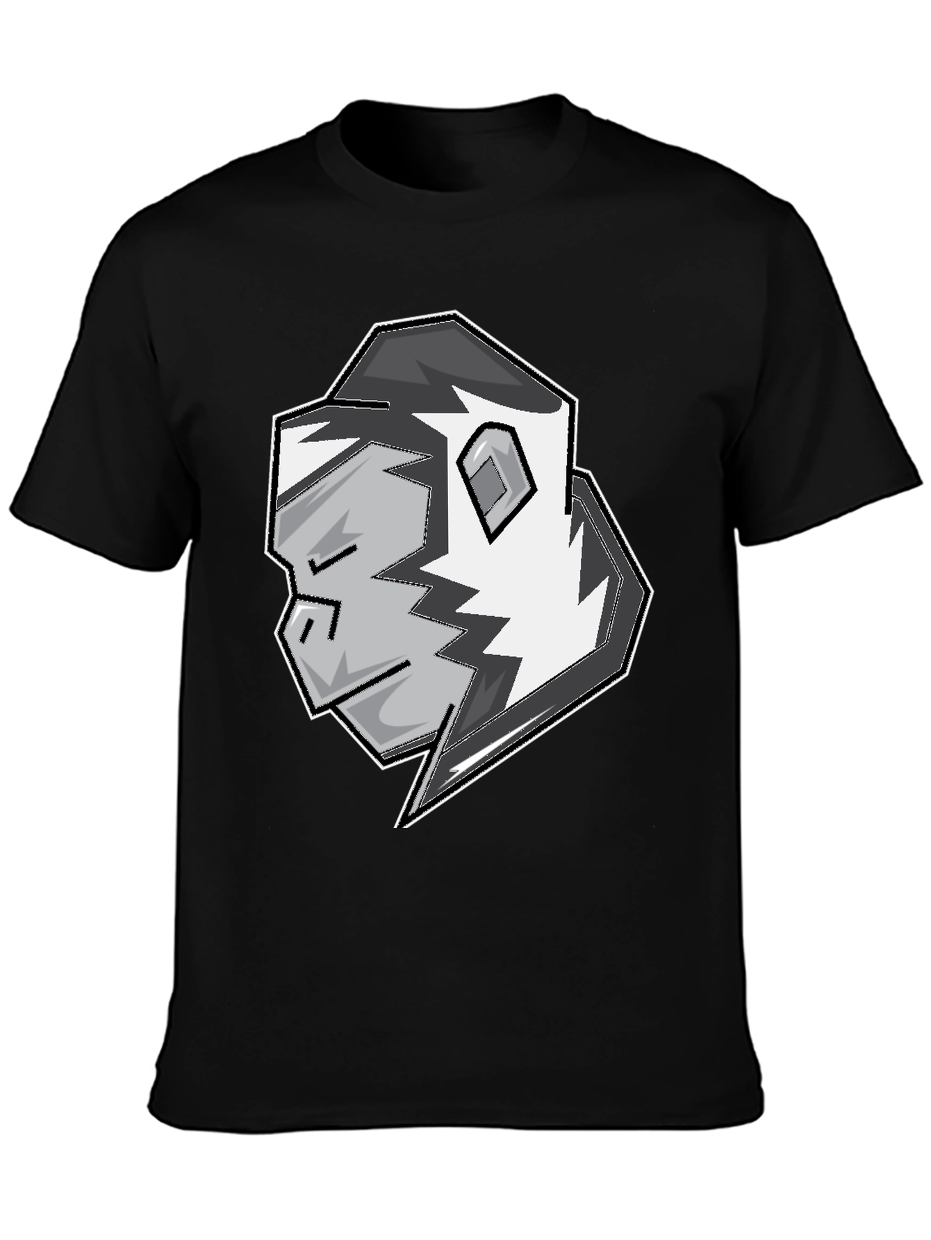 Black Stylish Gorilla Graphic T-Shirt - Black view 3