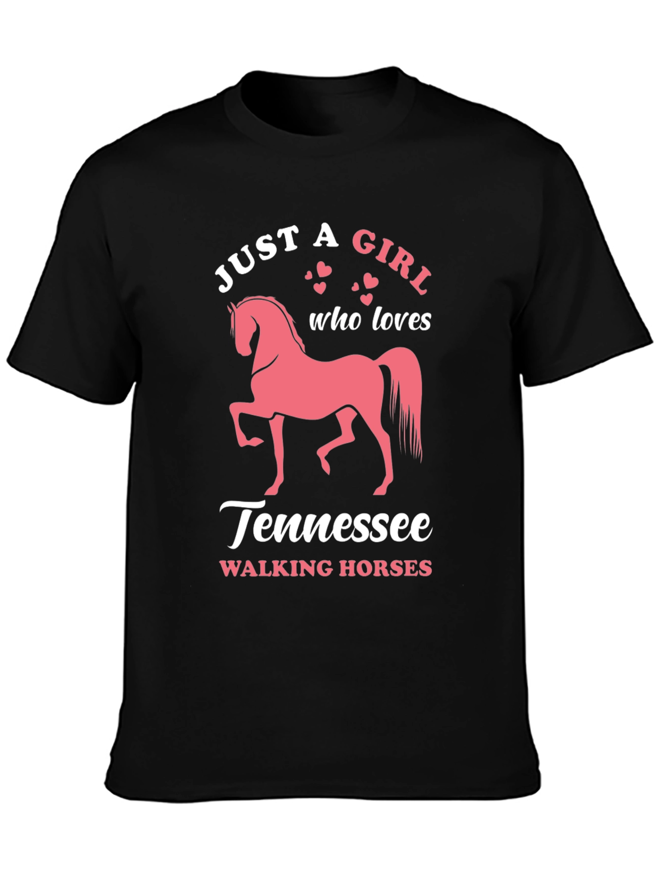 Black Tennessee Walking Horse Graphic T-Shirt view 3
