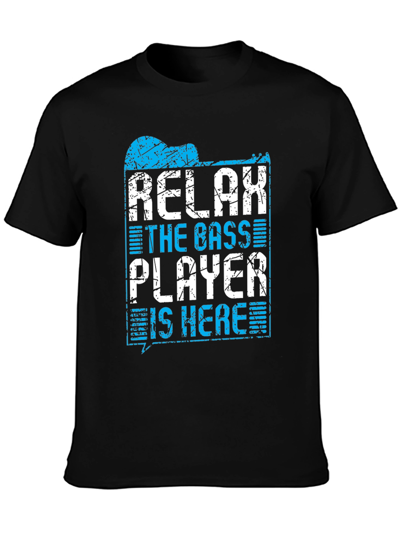 Black Relax, The Bass Player Is Here T-Shirt view 3