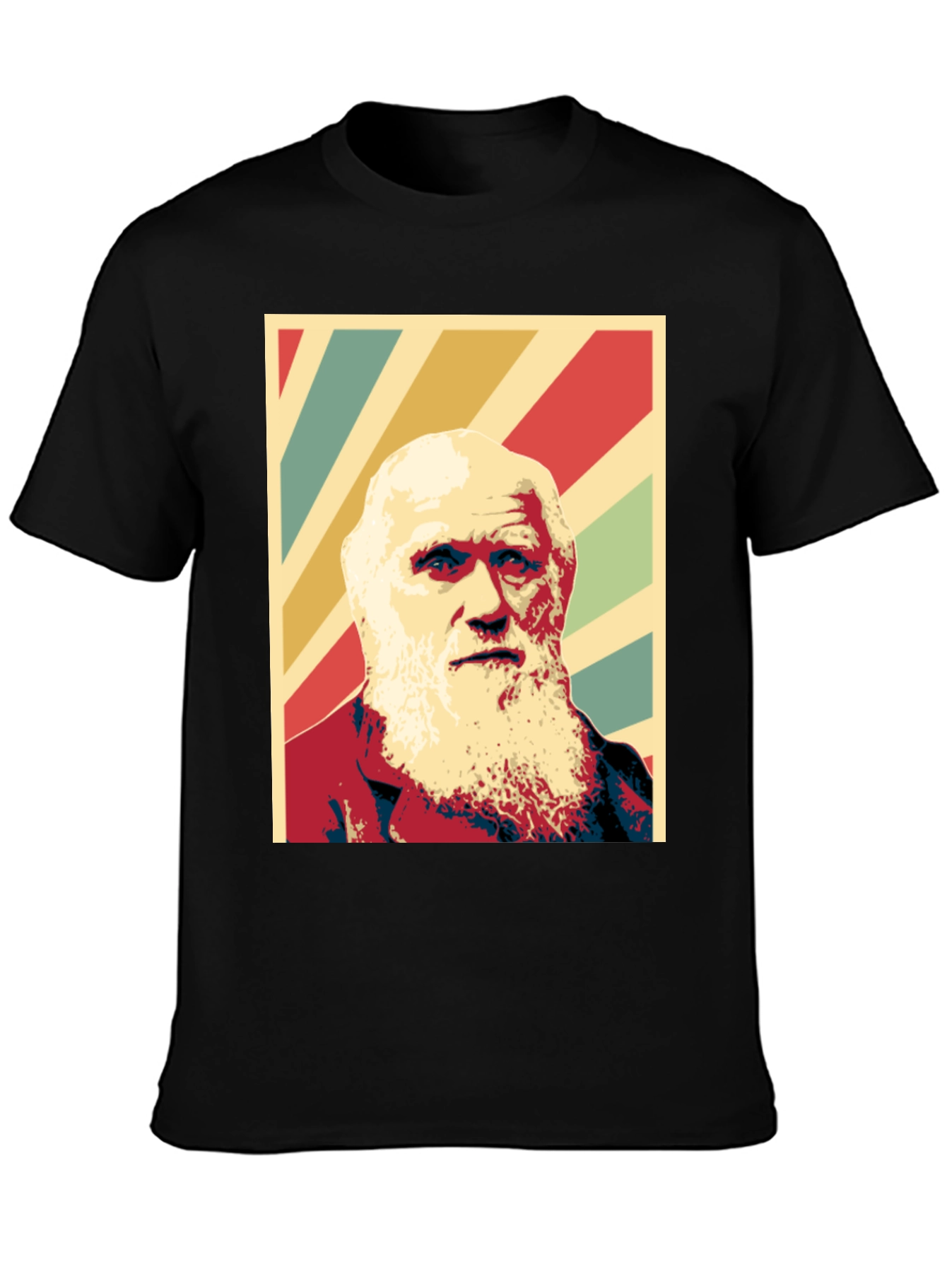 Black Darwin Graphic Print T-Shirt - Black view 3