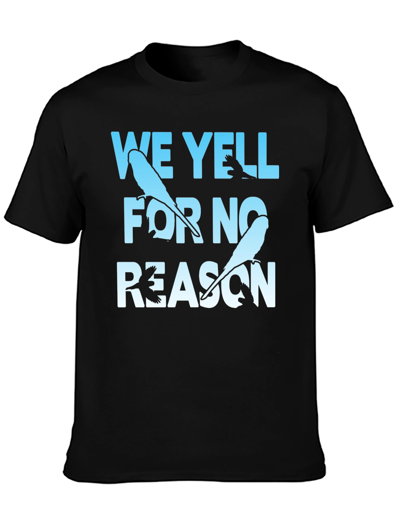 Black We Yell For No Reason Graphic Tee view 3