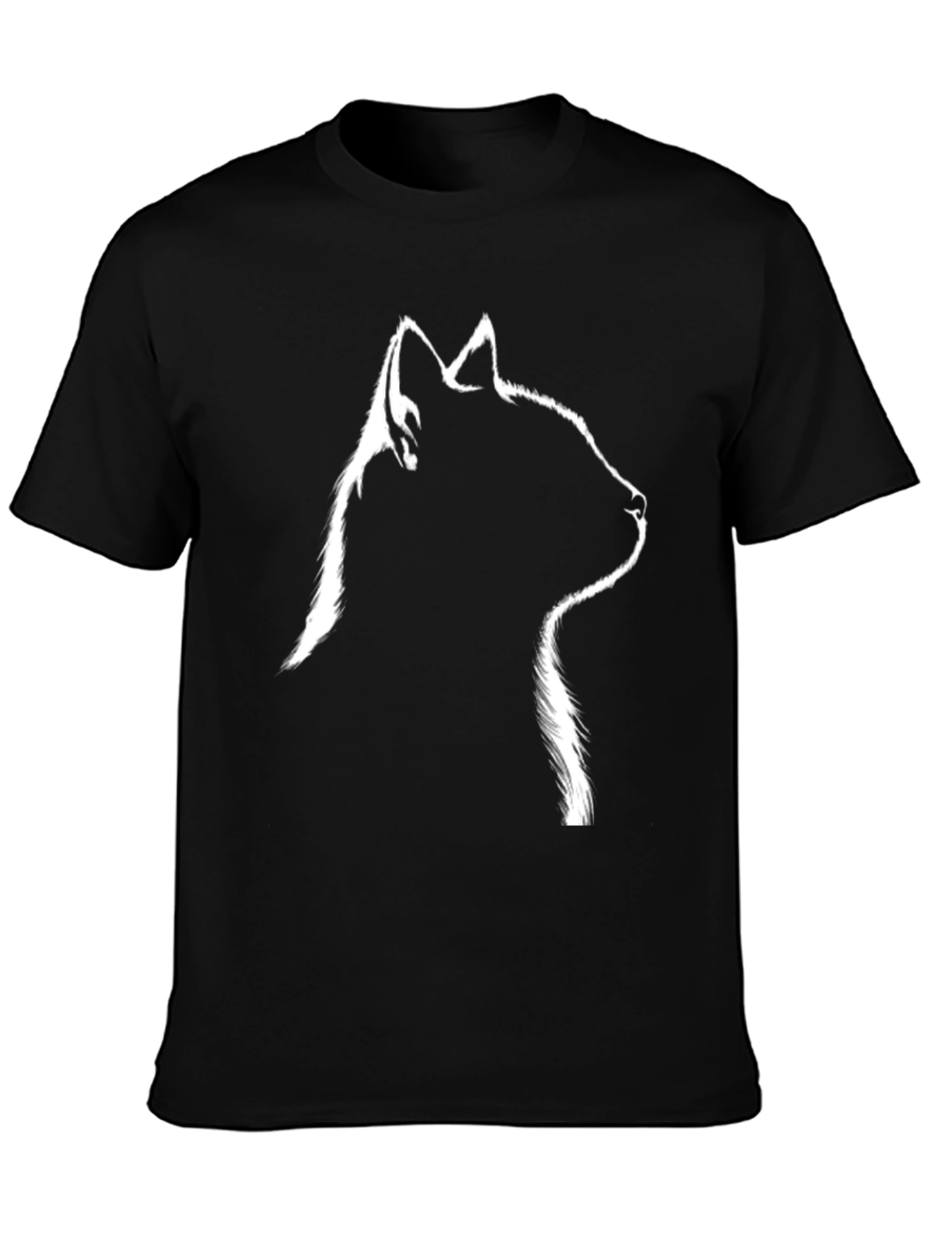 Black Black Cat Silhouette T-Shirt view 3