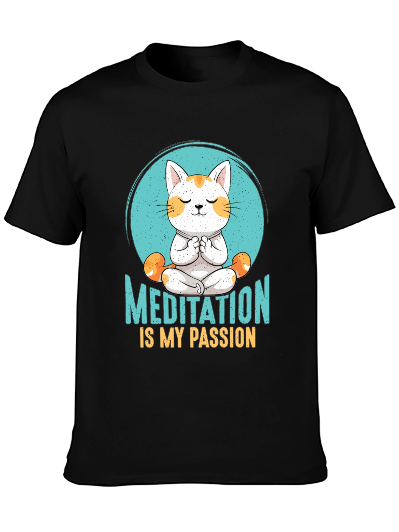 Meditation Cat T-Shirt: Find Your Zen - 3