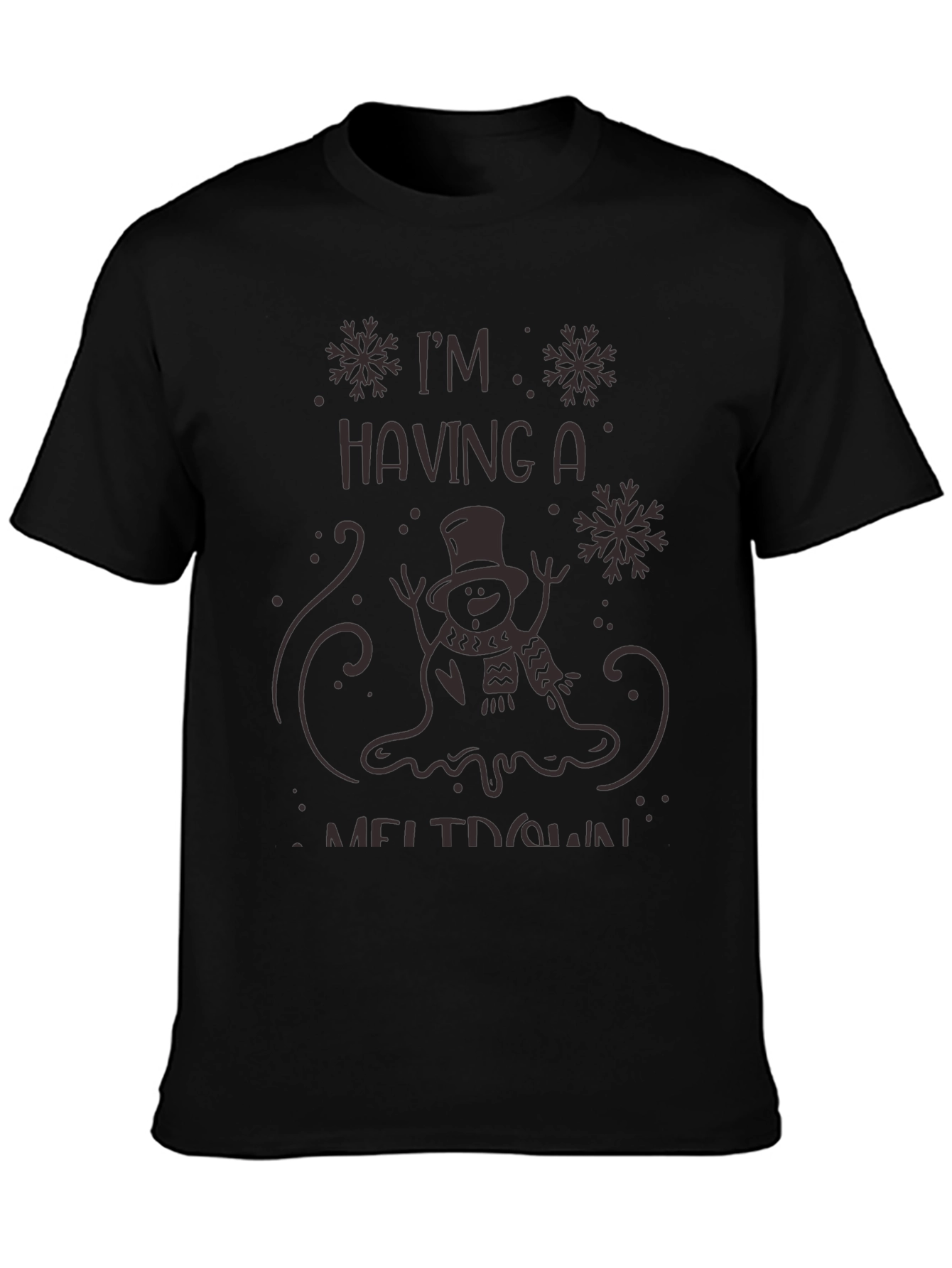 Black I'm Having a Meltdown Men's Graphic Tee view 3