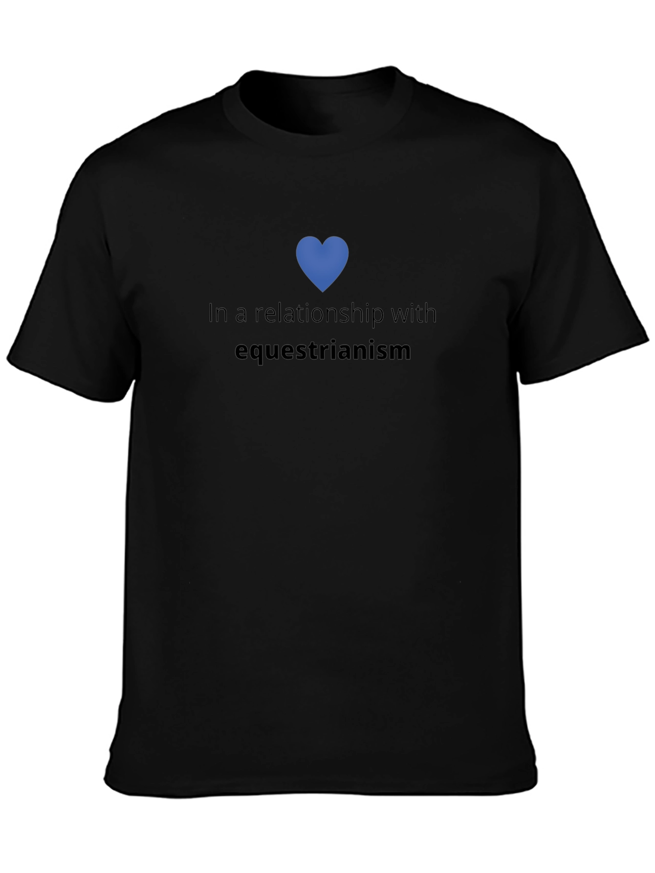Black Equestrianism Relationship T-Shirt view 3