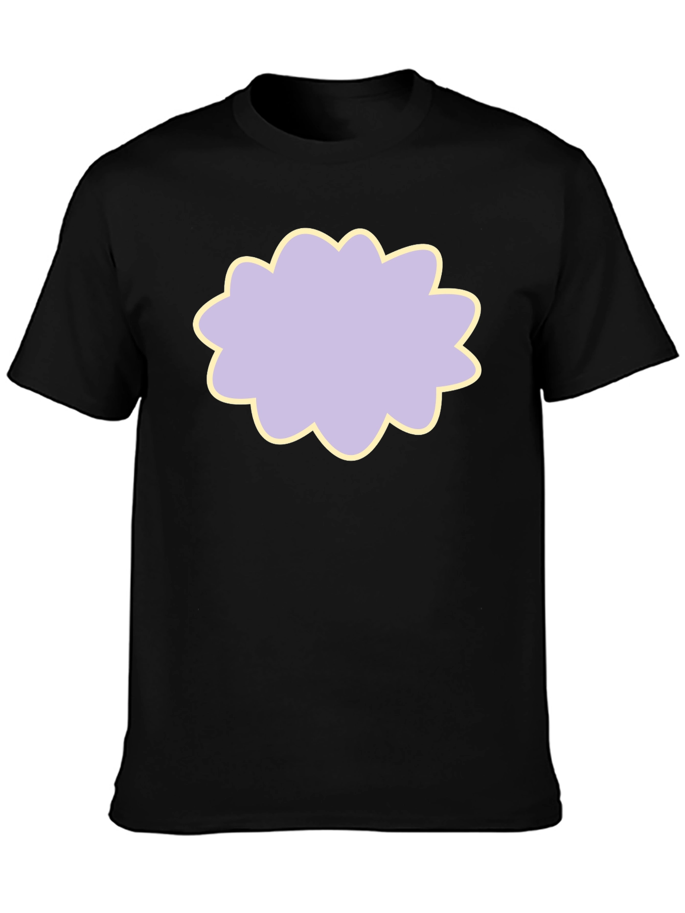 Black Lilac Cloud T-Shirt - Soft & Stylish view 3