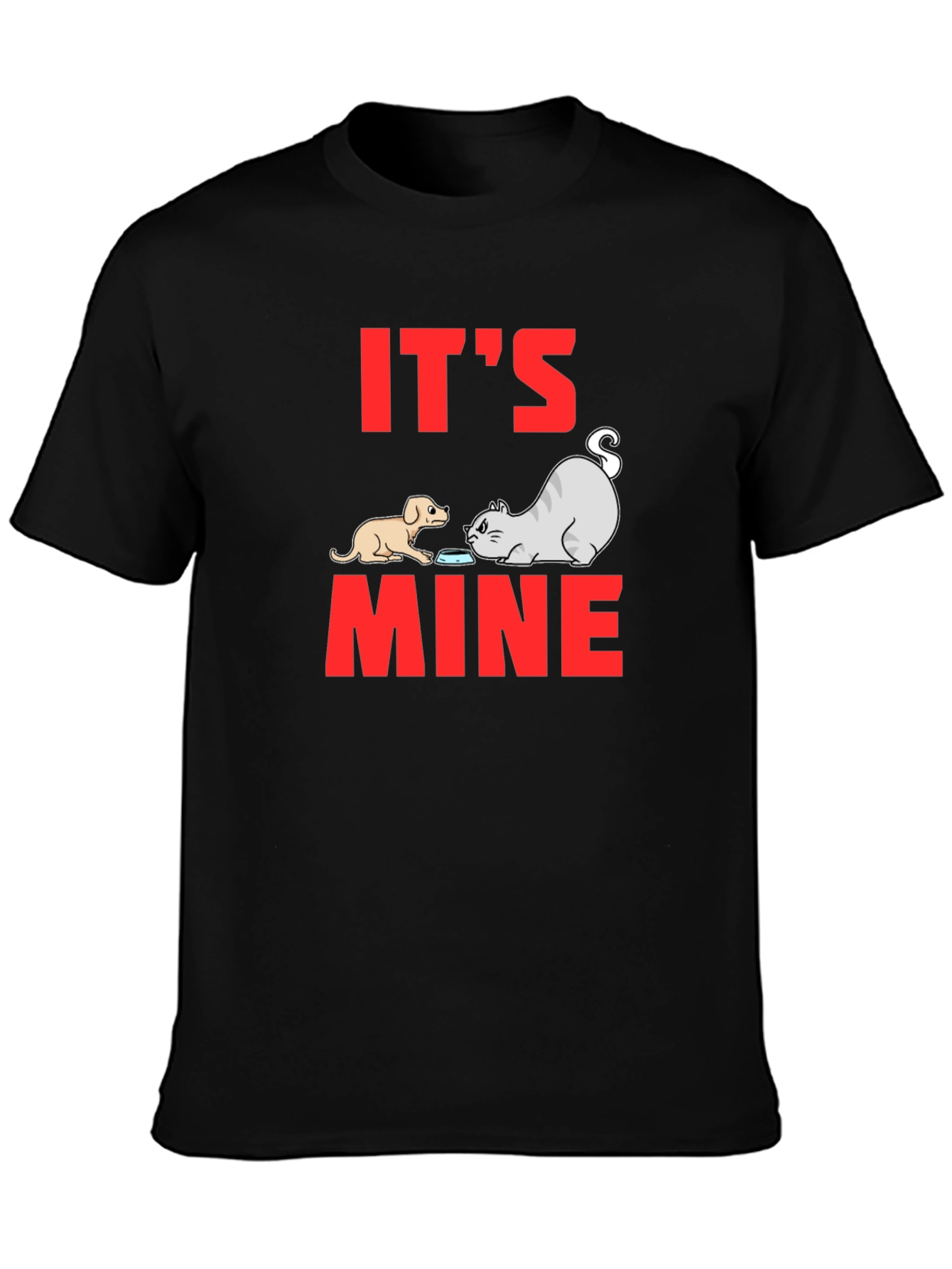 Black It's Mine Funny Animal Graphic Tee view 3