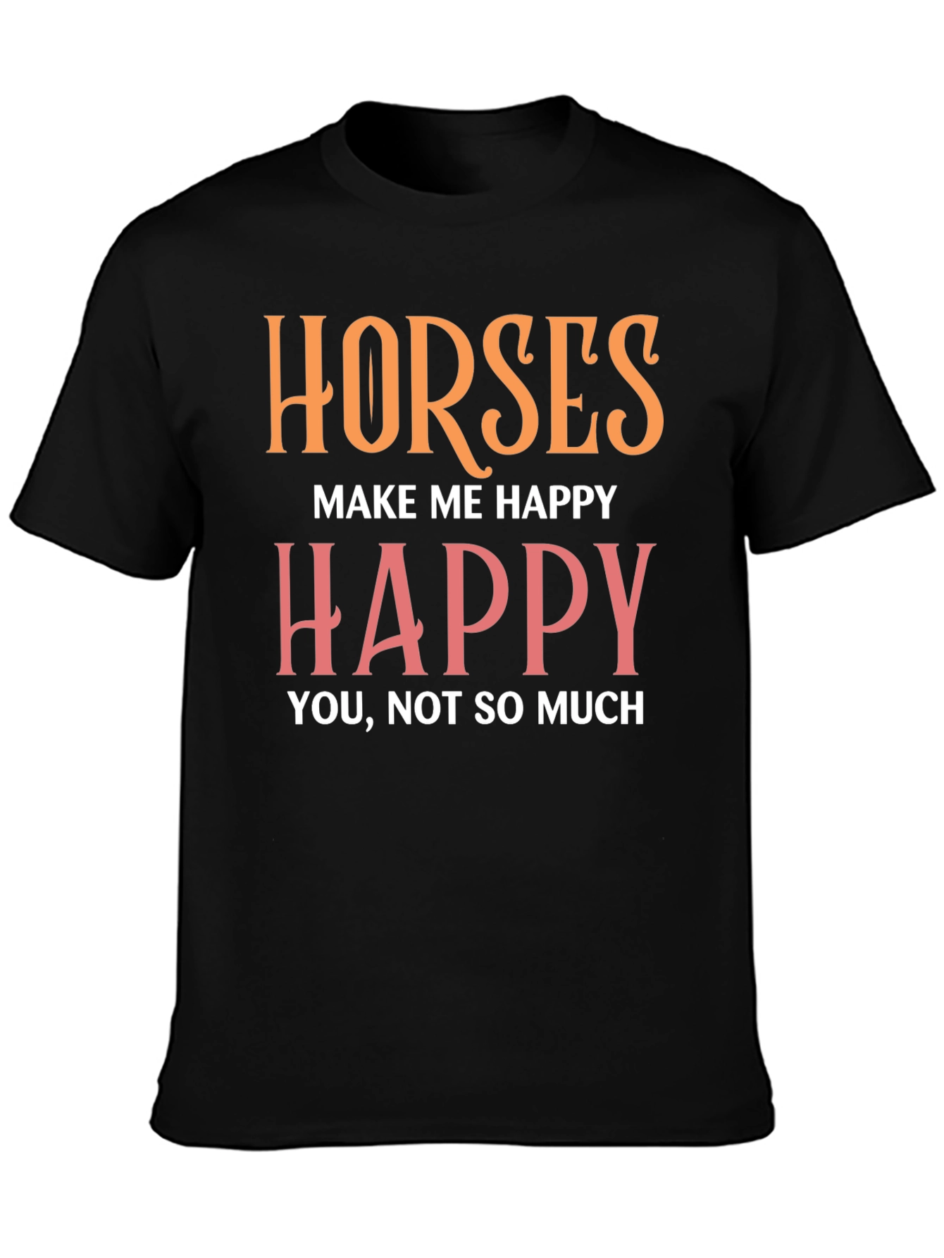 Black Horses Make Me Happy Graphic Tee view 3
