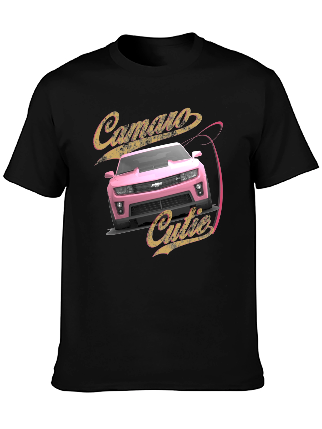 Black Camaro Cutie T-Shirt - Black Graphic Tee view 3