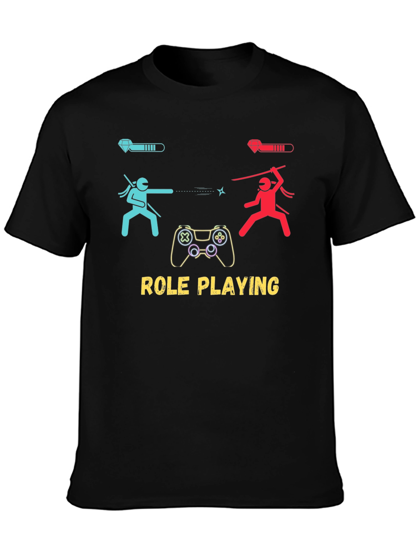 Black Role Playing Gamer T-Shirt view 3