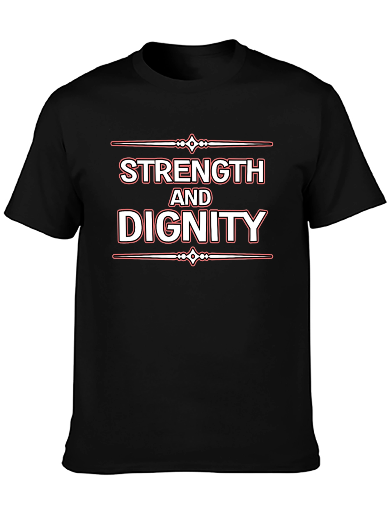 Black Strength and Dignity Black Graphic Tee view 3