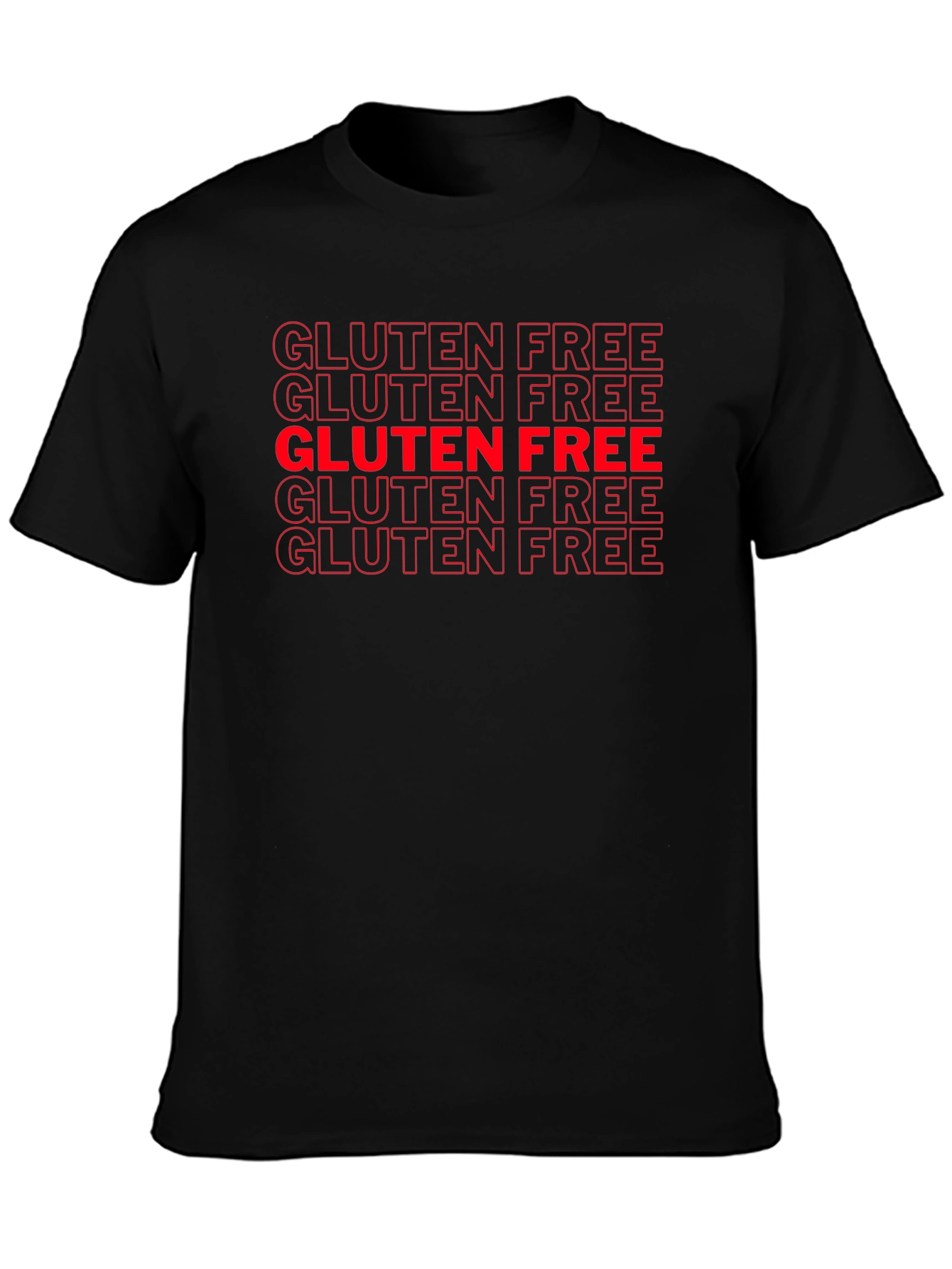 Gluten Free Graphic Tee - Unisex Black T-Shirt - 3