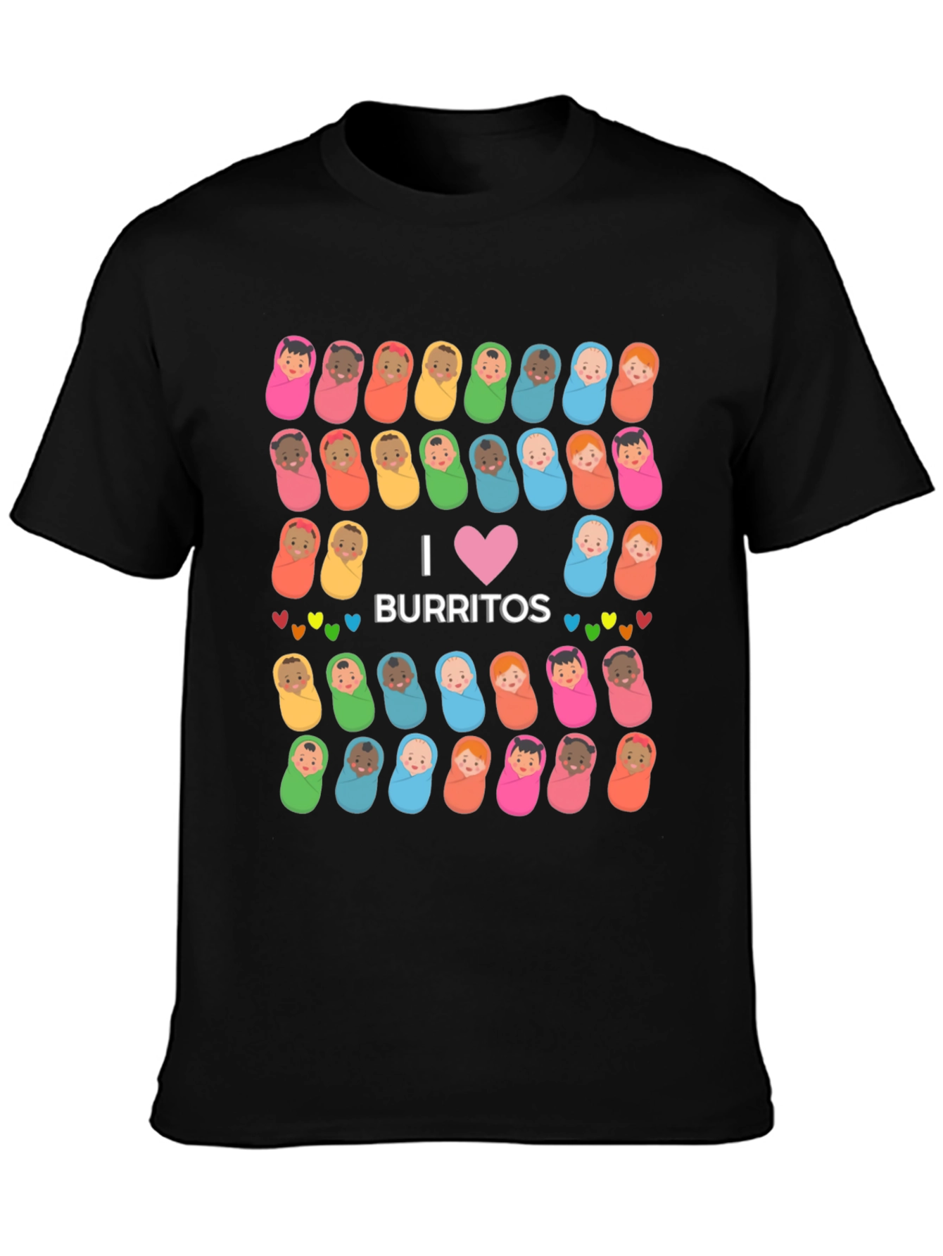 Black I Love Burritos Baby T-Shirt view 3