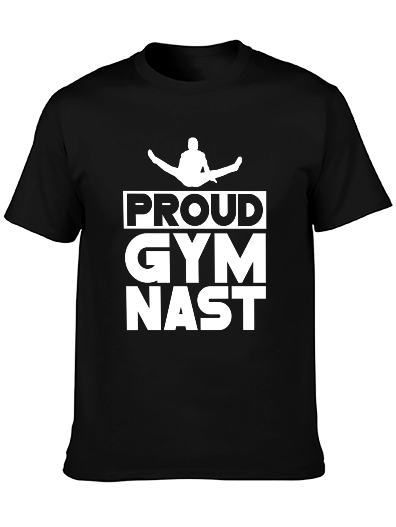 Black Proud Gymnast Graphic Tee - Black Cotton Blend Shirt view 3