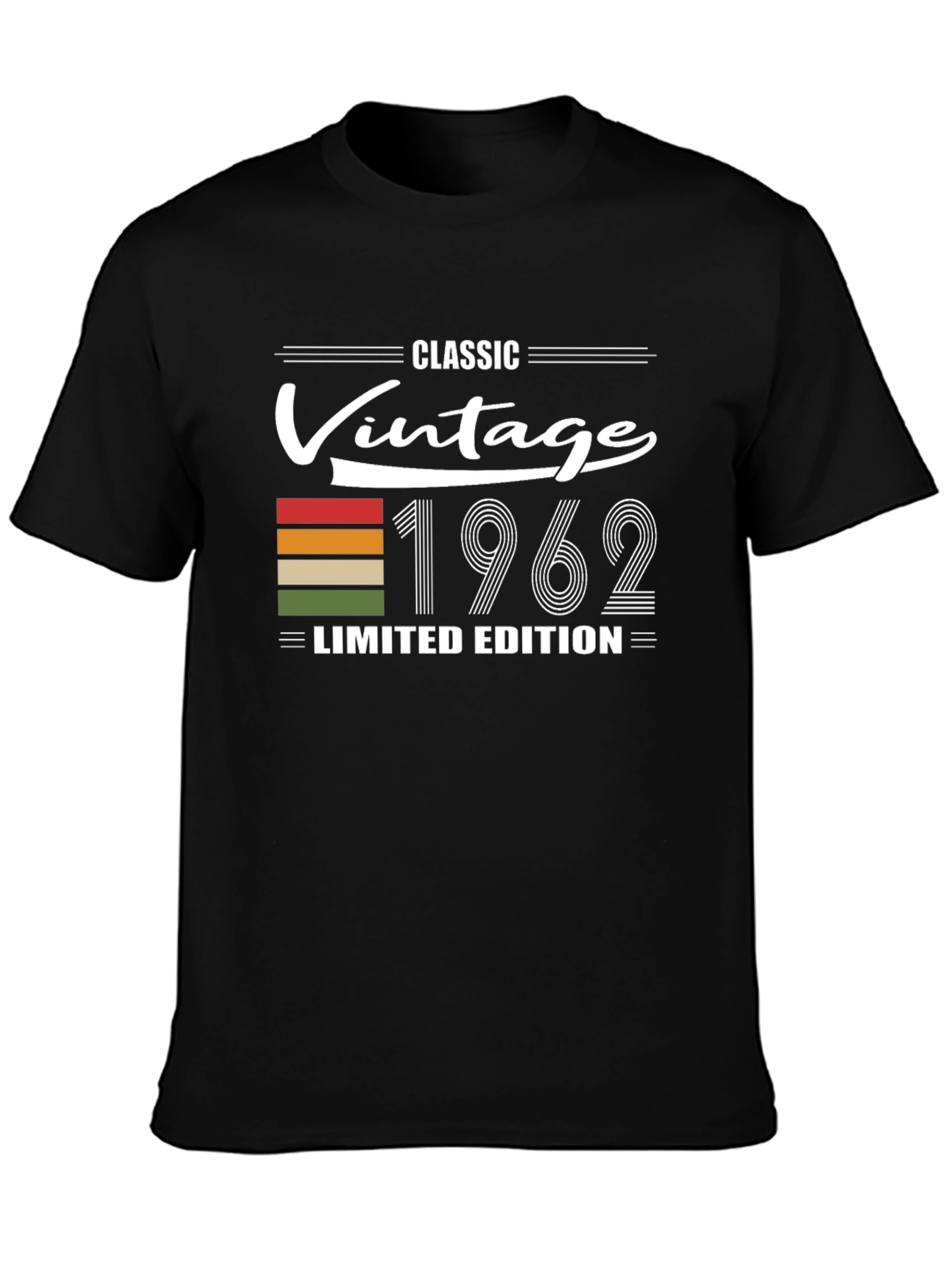 Black Classic Vintage 1962 Limited Edition T-Shirt view 3