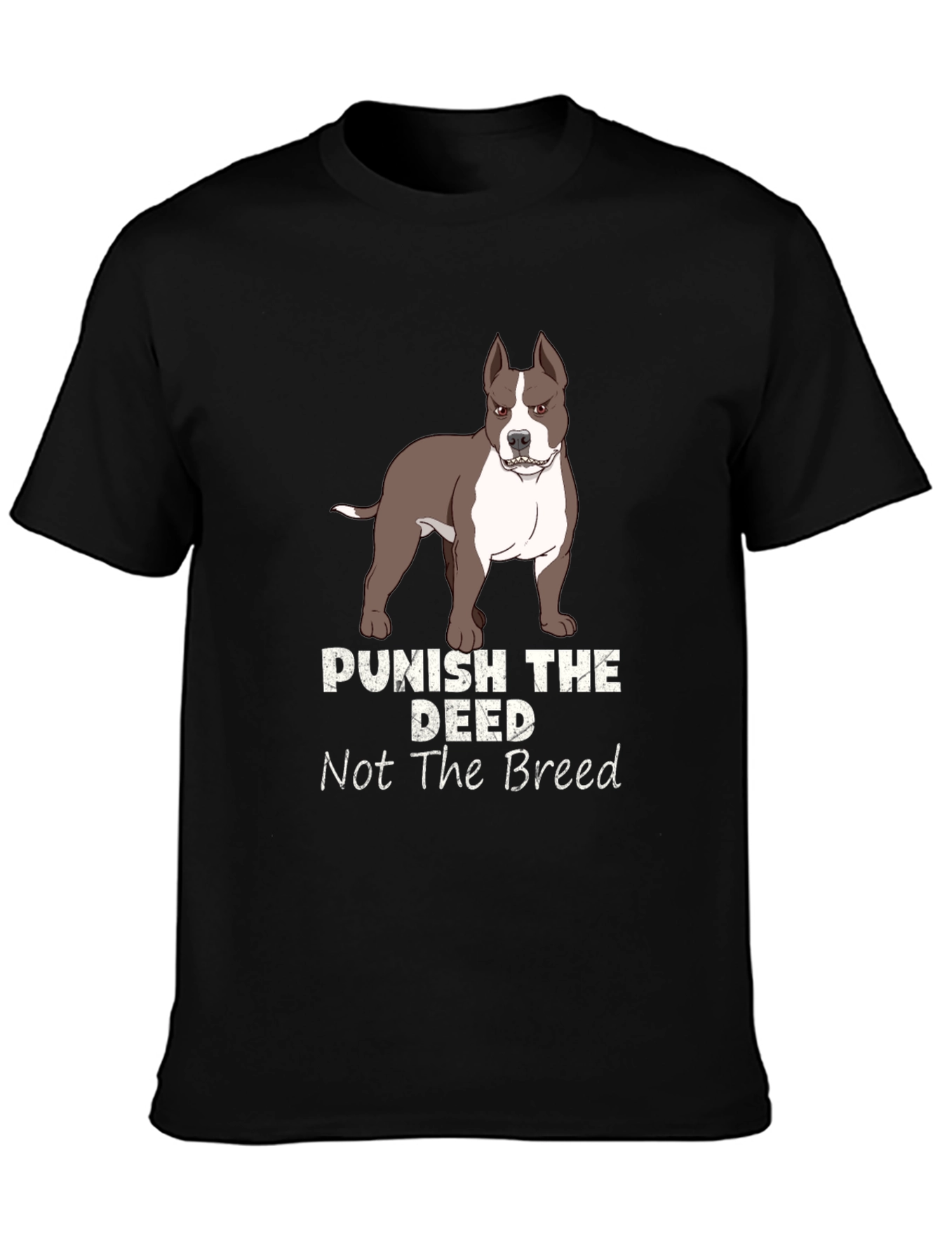 Black Punish the Deed, Not the Breed T-Shirt view 3