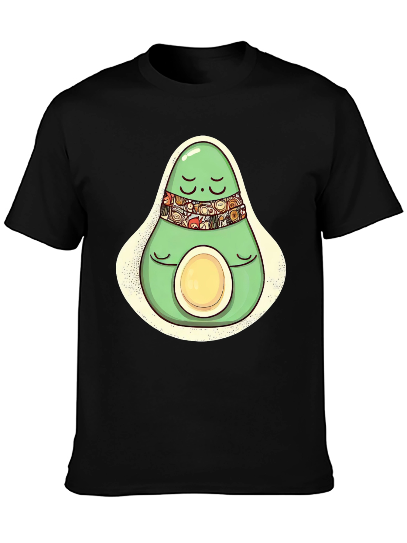 Black Relaxed Avocado Graphic T-Shirt view 3