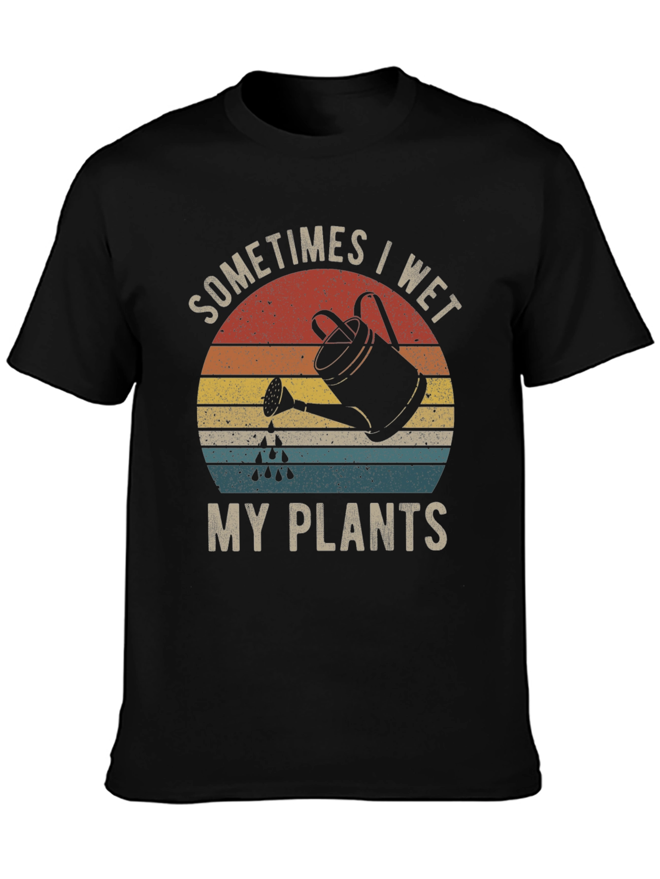 Black Sometimes I Wet My Plants Graphic Tee view 3