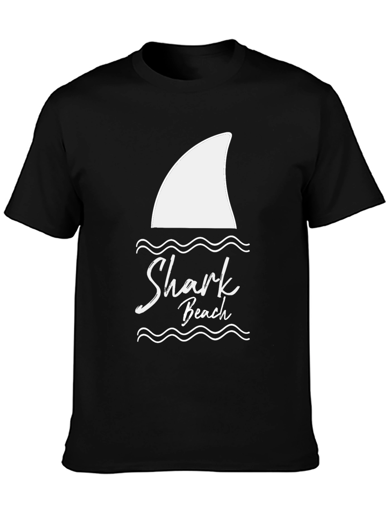 Black Shark Beach Graphic Tee - Black view 3
