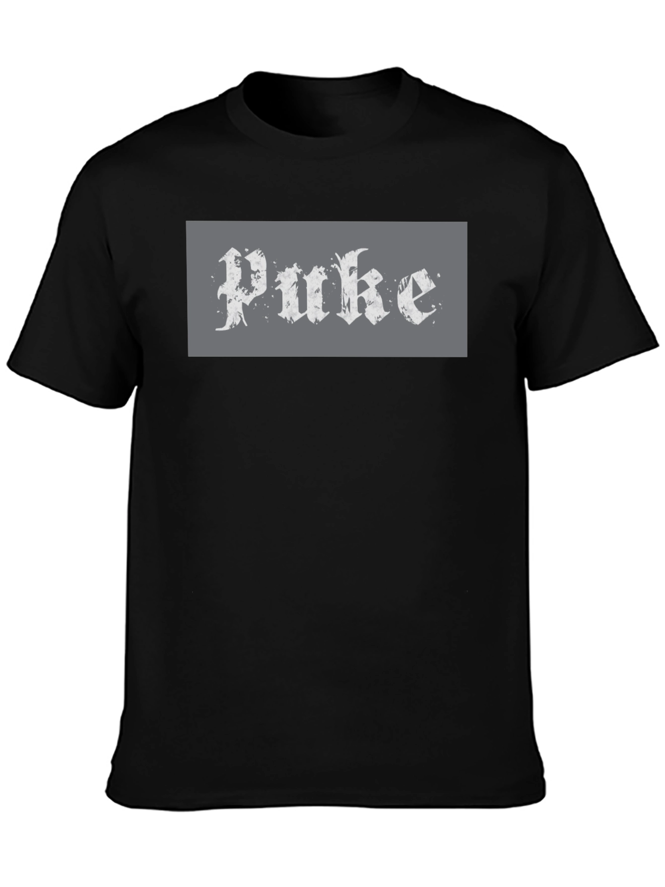 Black Puke Graphic Tee - Black Cotton Blend view 3