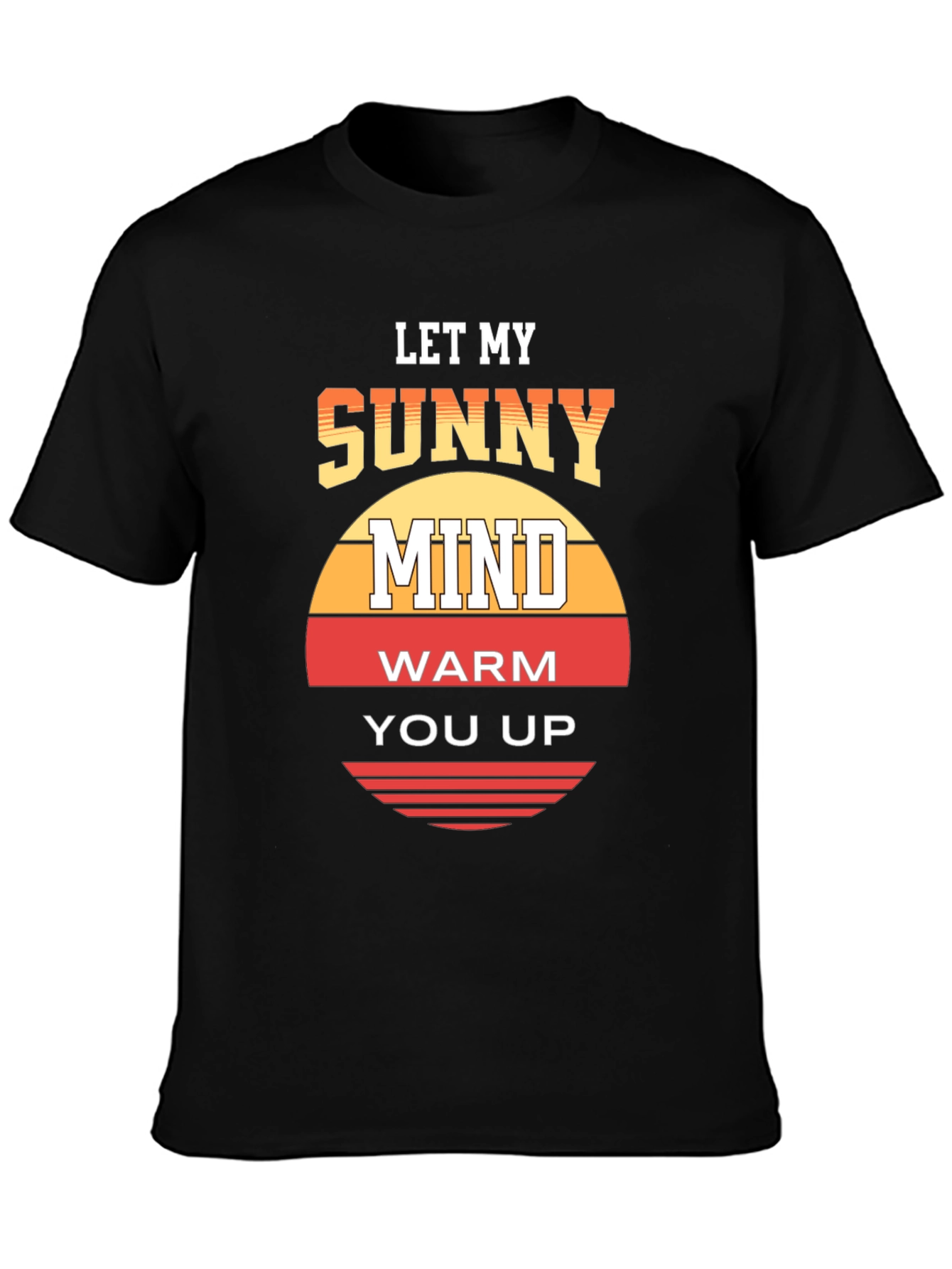Black Sunny Mind Graphic Tee - Let My Mind Warm You Up view 3