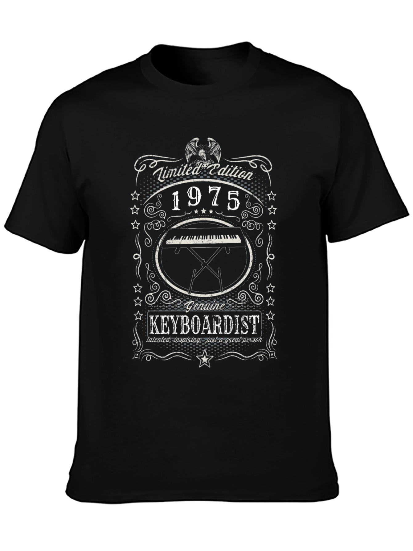 Black Limited Edition 1975 Keyboardist T-Shirt view 3