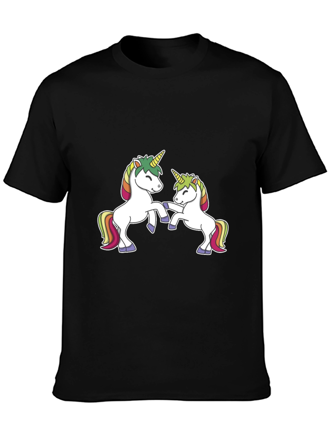 Black Unicorn T-Shirt - Black Cotton Blend view 3
