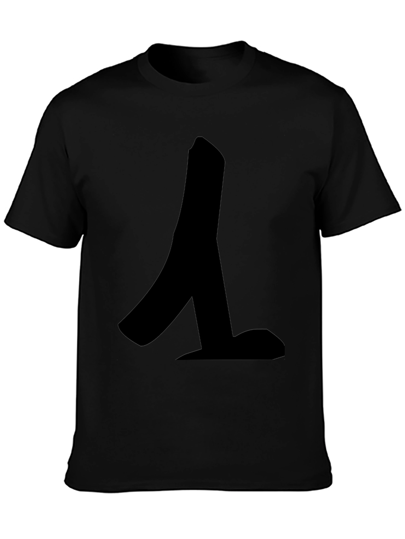 Black Modern Graphic Tee - Black with Abstract Design view 3