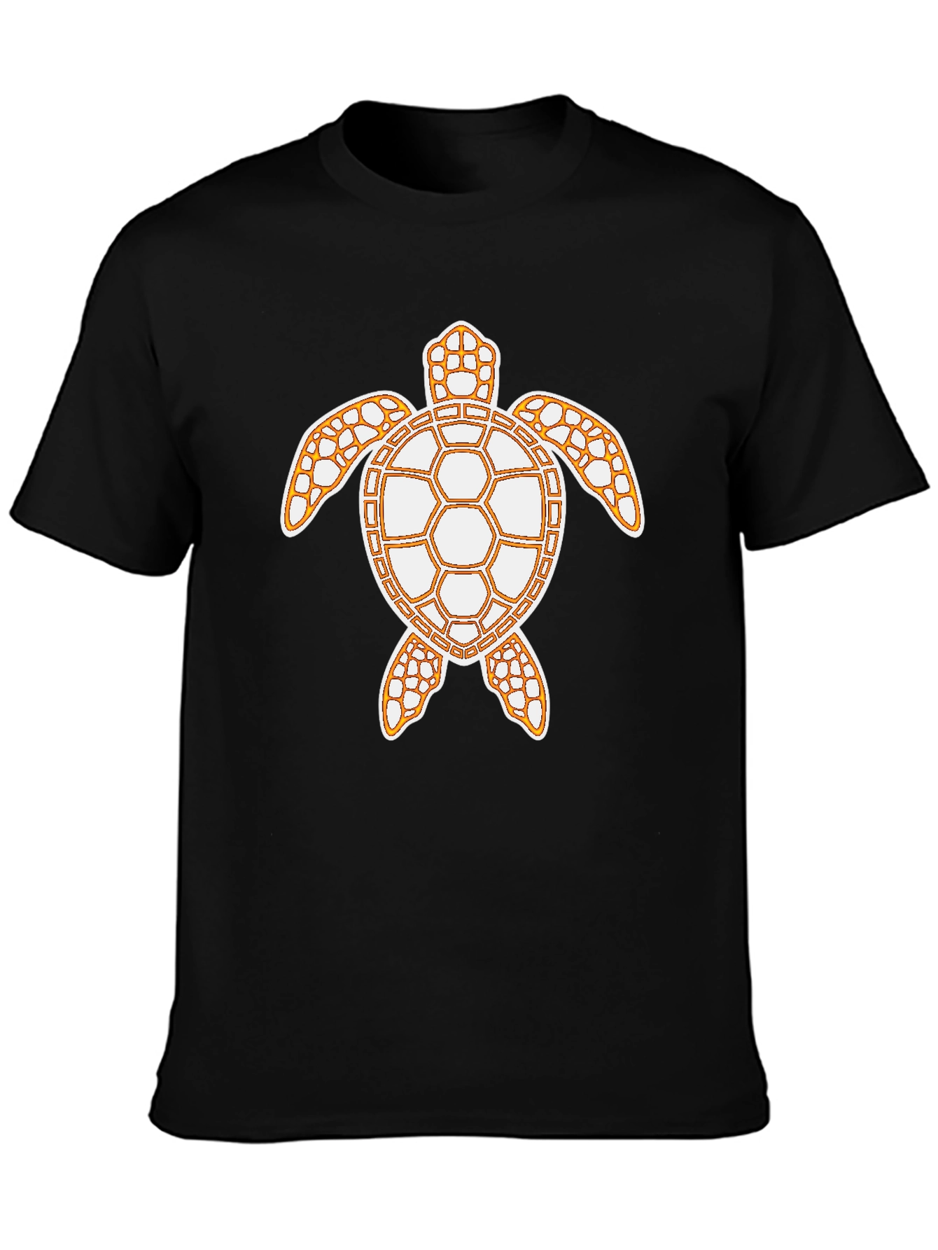 Black Turtle Graphic Print Black T-Shirt view 3