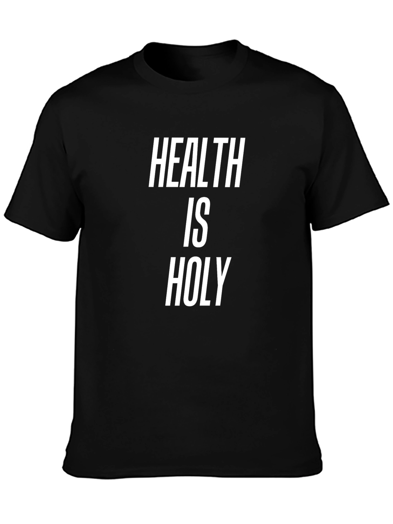 Black Health Is Holy Black Graphic Tee view 3