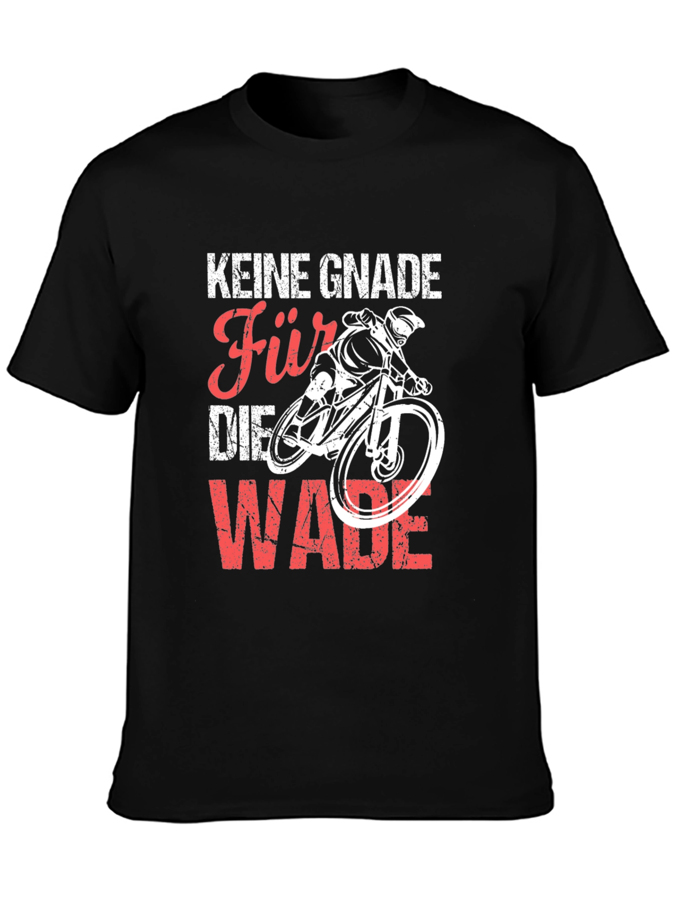 Black Keine Gnade Für Die Wade Biking T-Shirt view 3