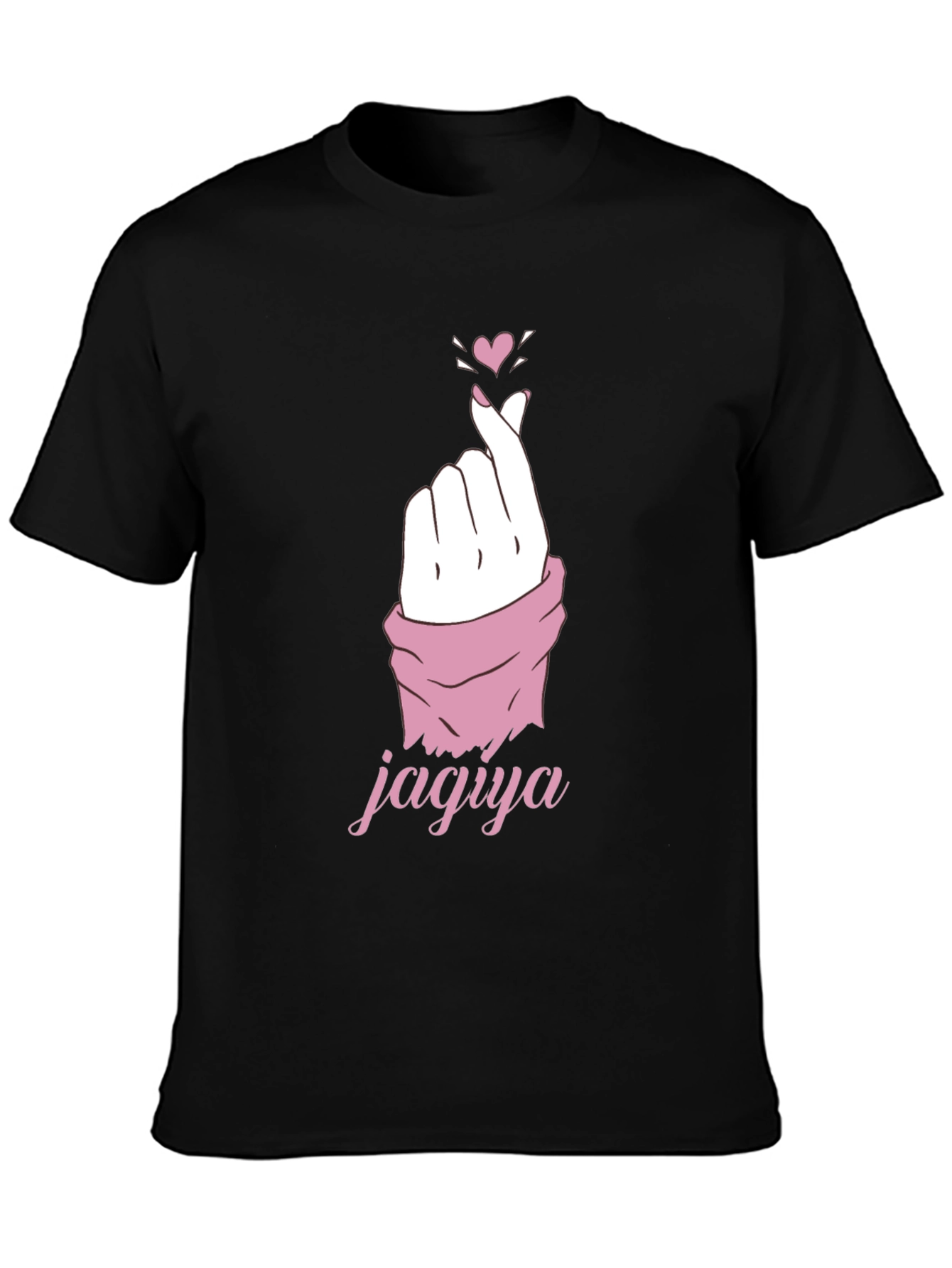 Black Heart Gesture Graphic Tee - Jagya Love view 3