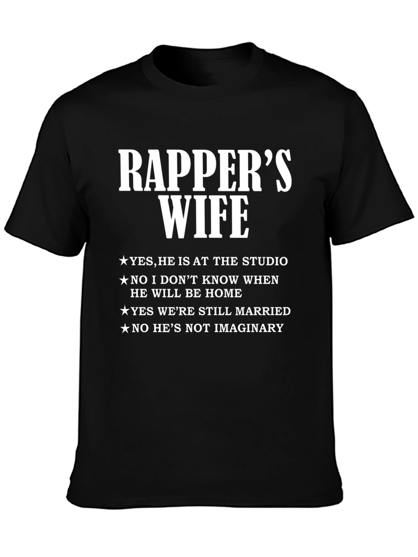 Black Rapper's Wife Graphic Tee - Studio Humor view 3