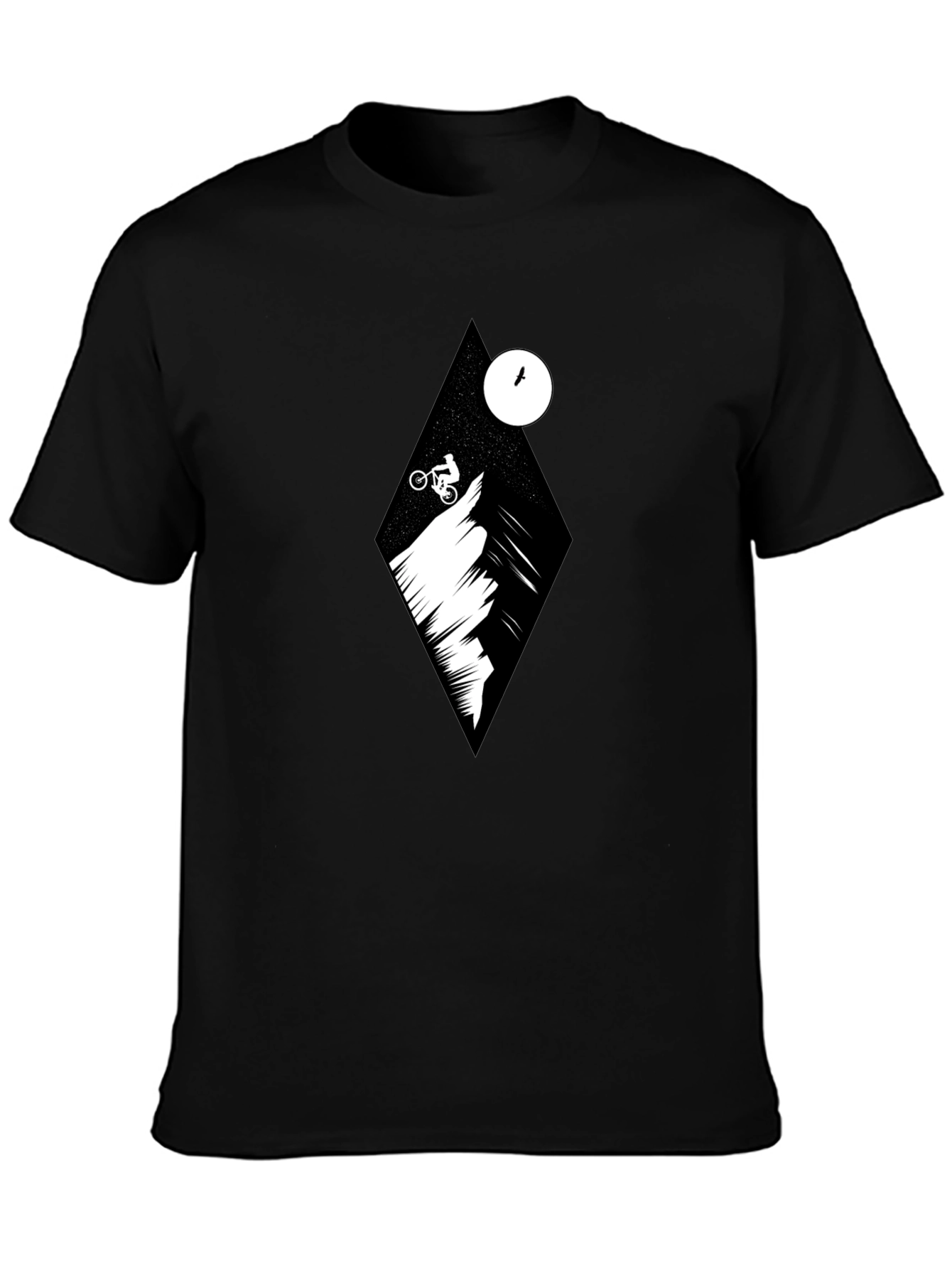 Black Mountain Biker Graphic Tee - Black view 3
